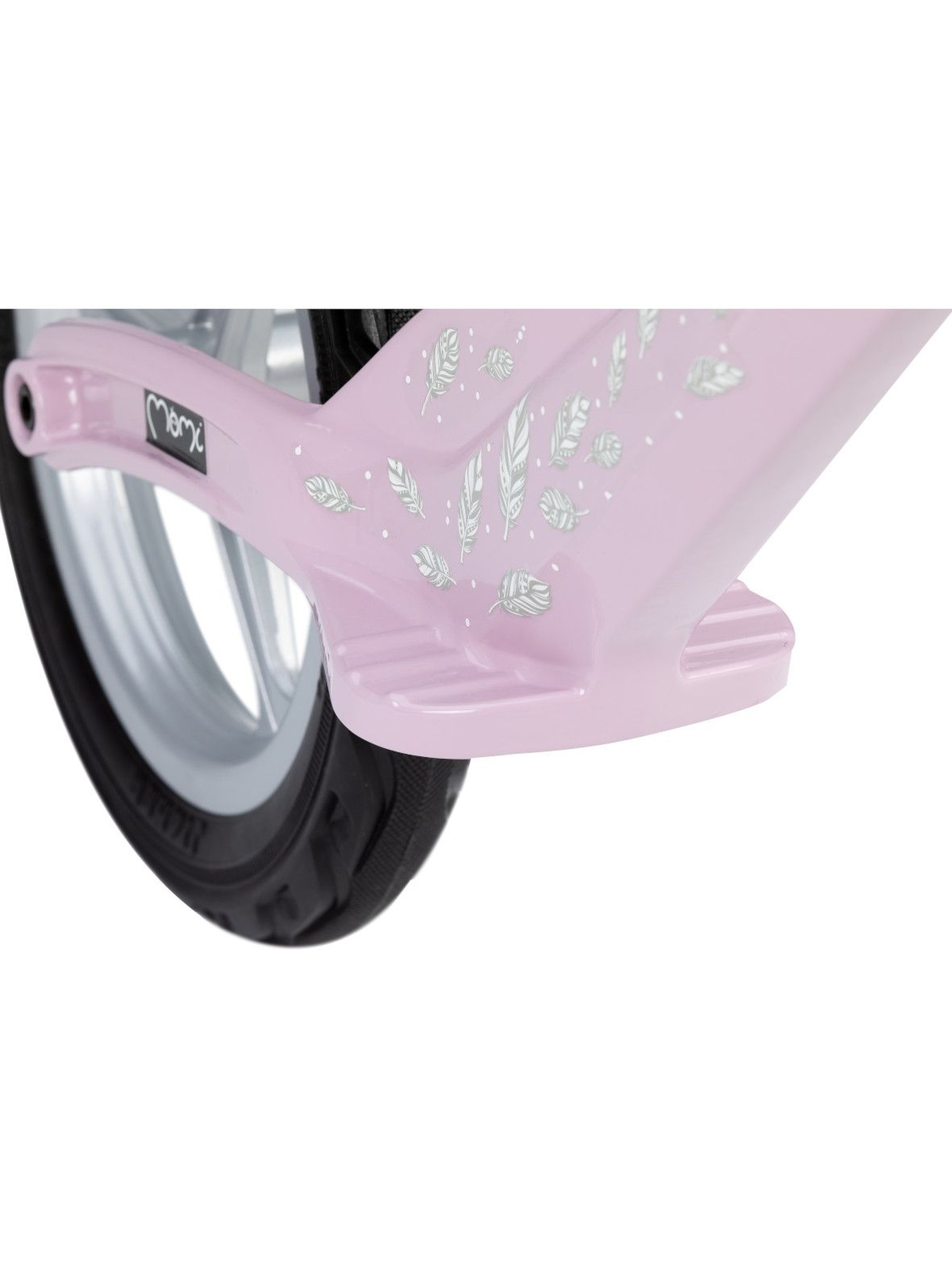Ultralekki rowerek ze stopu magnezu MoMi ULTI różowy kwiaty