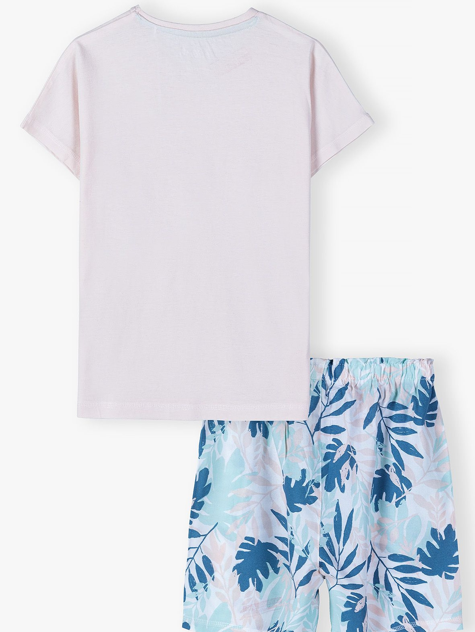 Dwuczęściowa piżama dziewczęca - T-shirt i krótkie spodnie