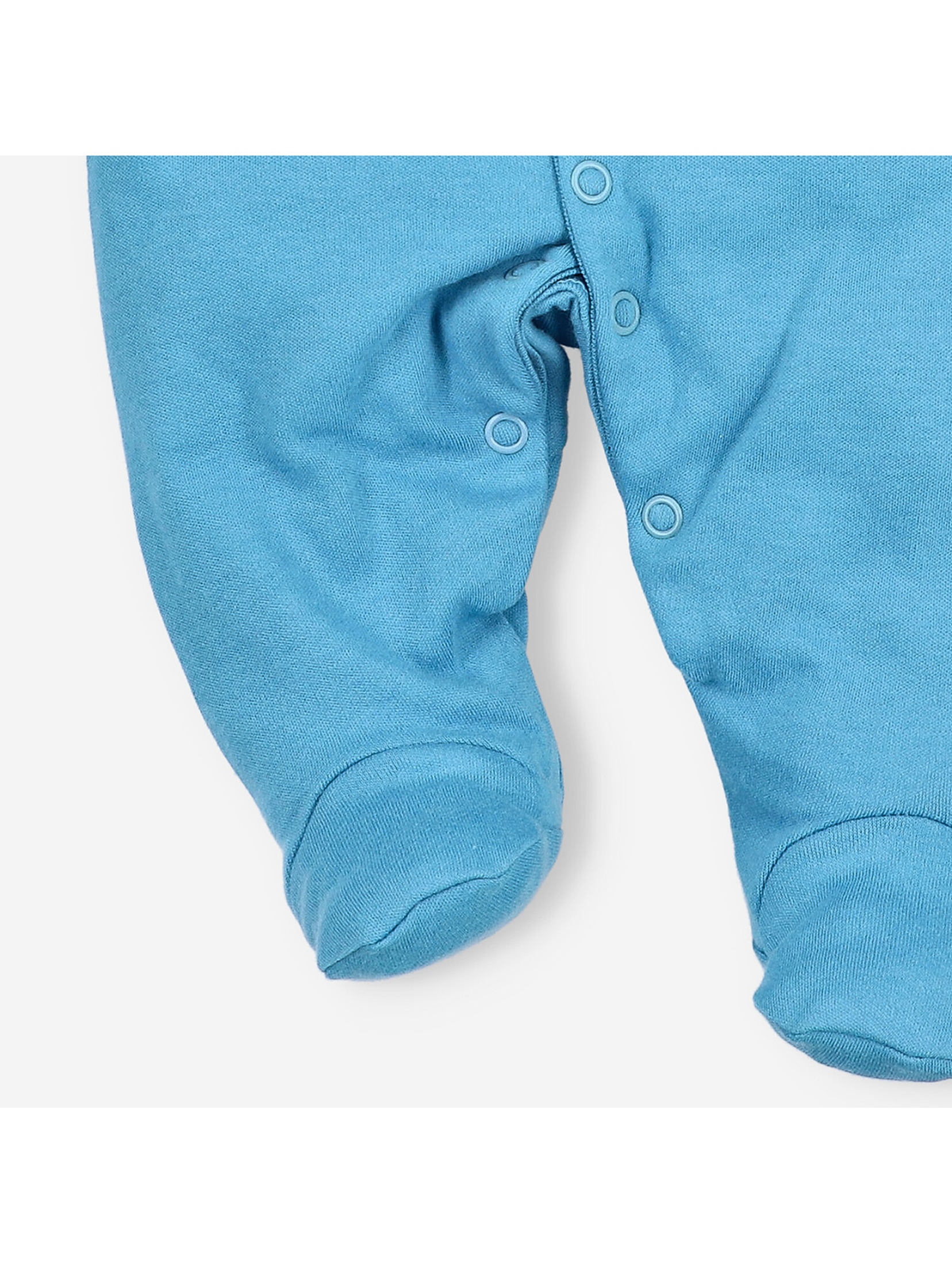 Pajac niemowlęcy z bawełny organicznej dla chłopca niebieski