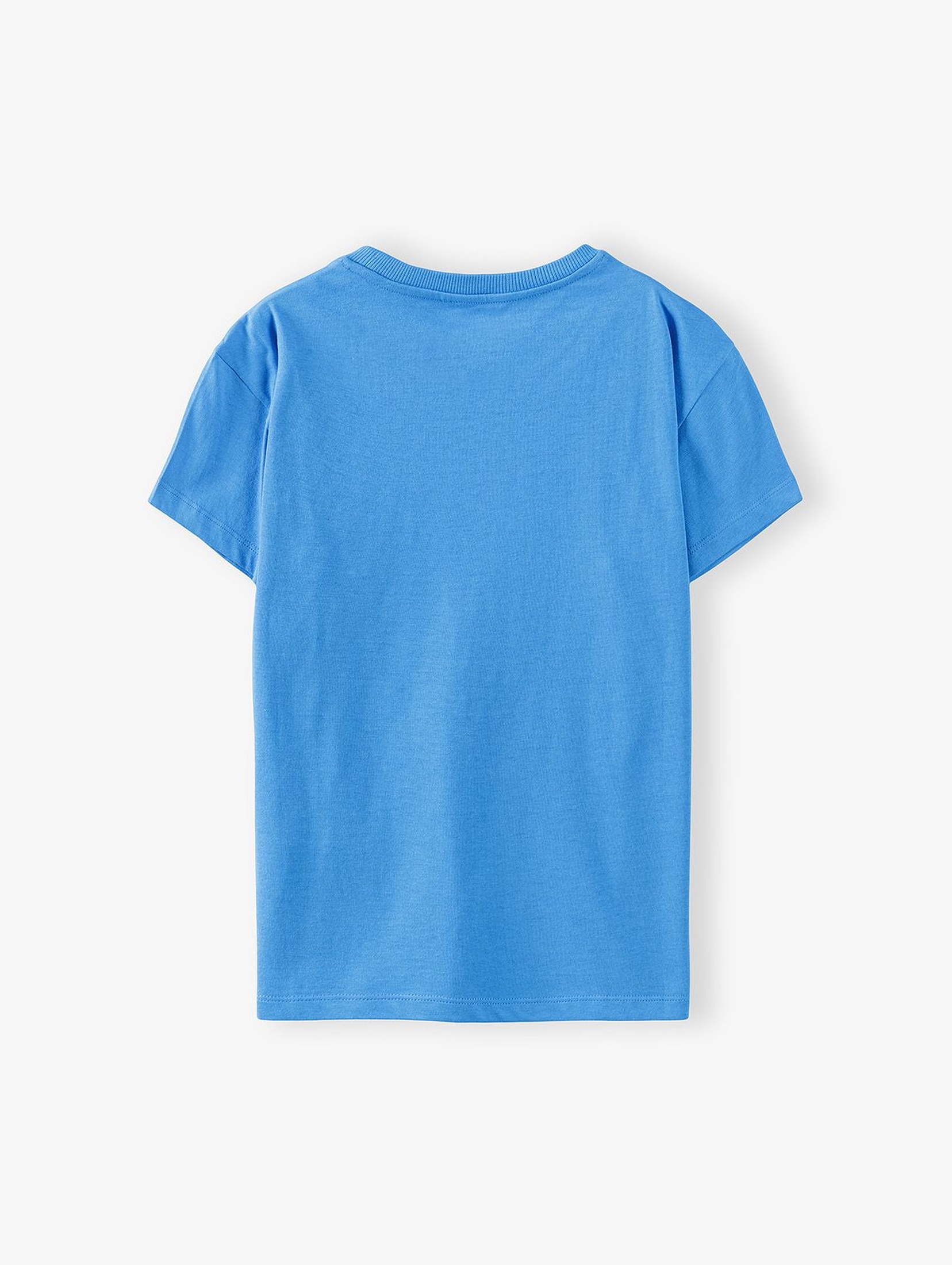 T-shirt chłopięcy w kolorze niebieskim z kieszonką
