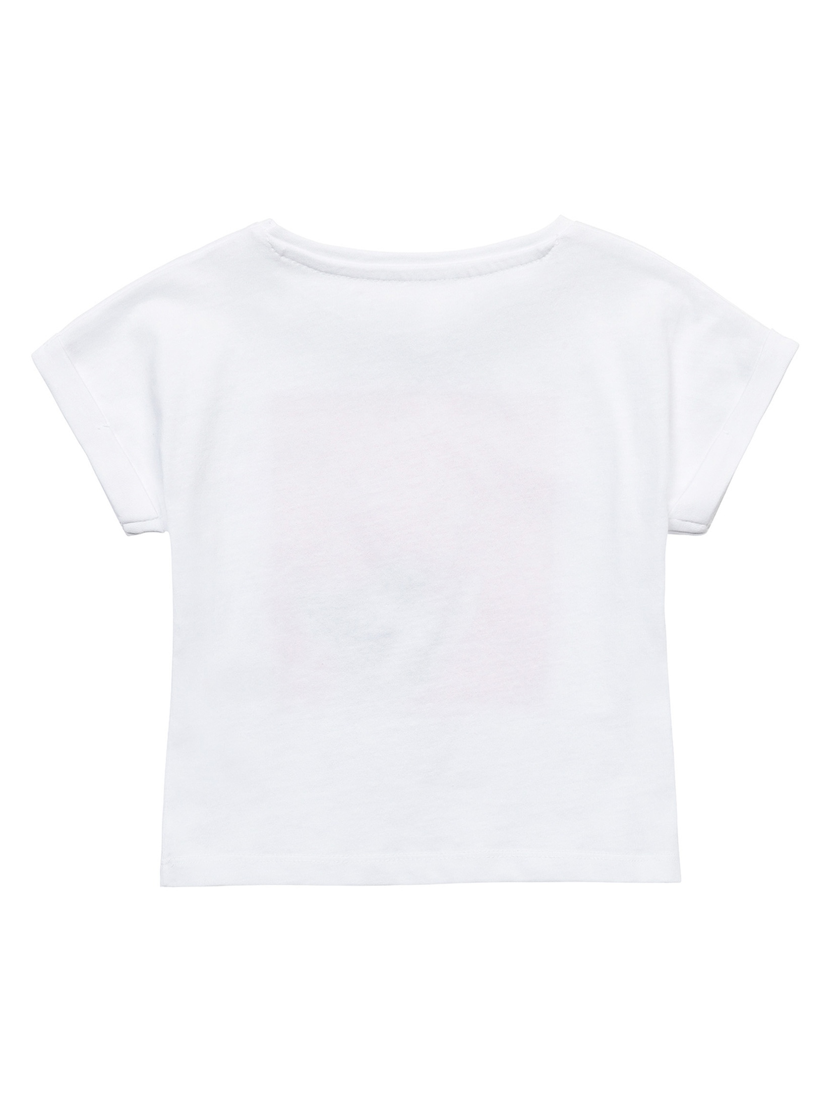 Biały t-shirt bawełniany dla niemowlaka z nadrukiem