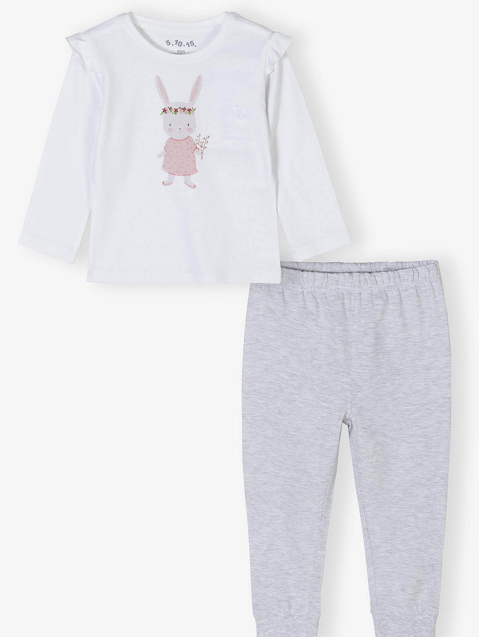 Piżama z nadrukiem królika dla dziewczynki