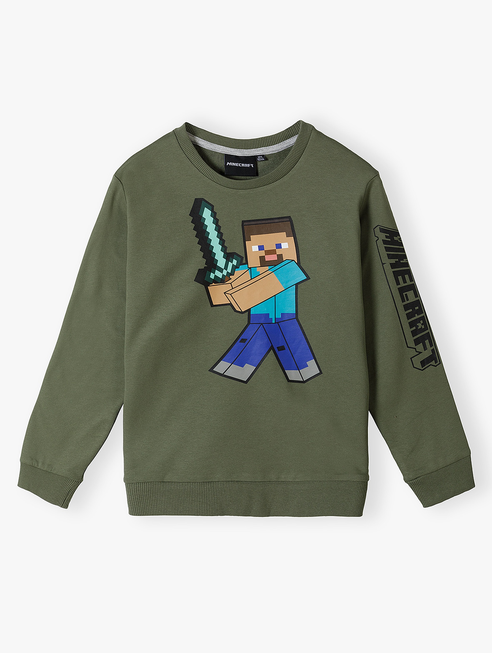 Bluza dla chłopca dzianinowa Minecraft khaki