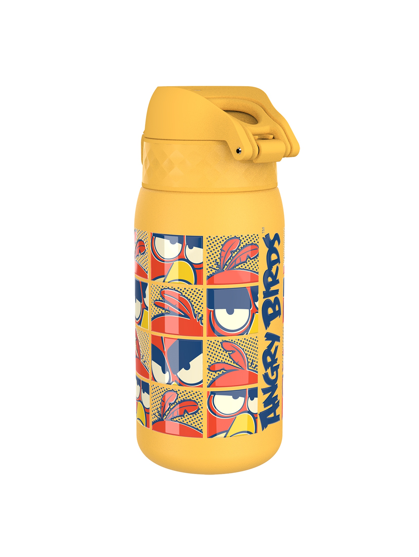 Butelka na wodę ION8 Single Wall Angry Birds Cartoon Faces 400ml żółta
