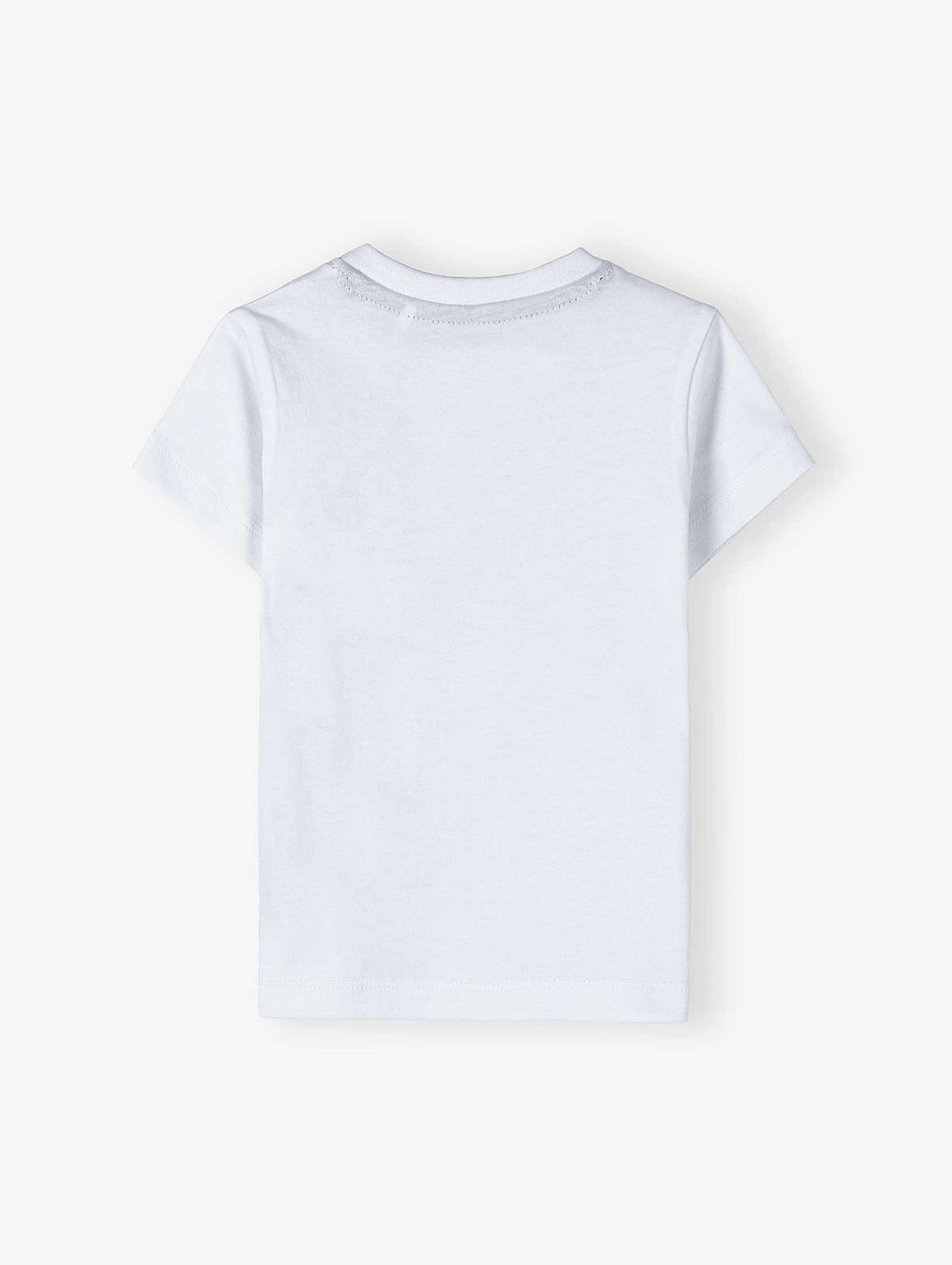 Bawełniany biały T-shirt dla chłopca