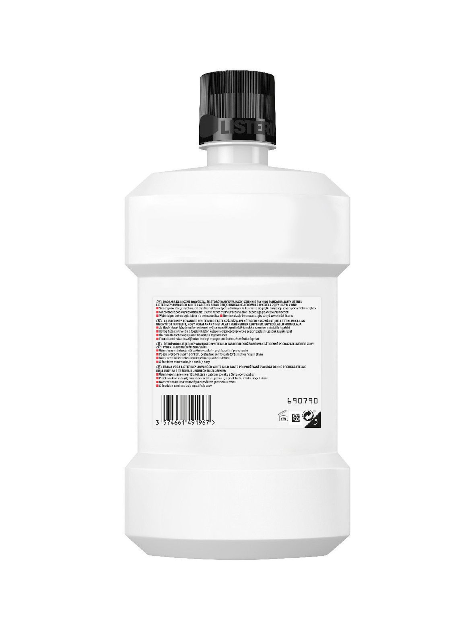 Płyn do higieny jamy ustnej Listerine Advanced White Łagodny Smak - 1000 ml