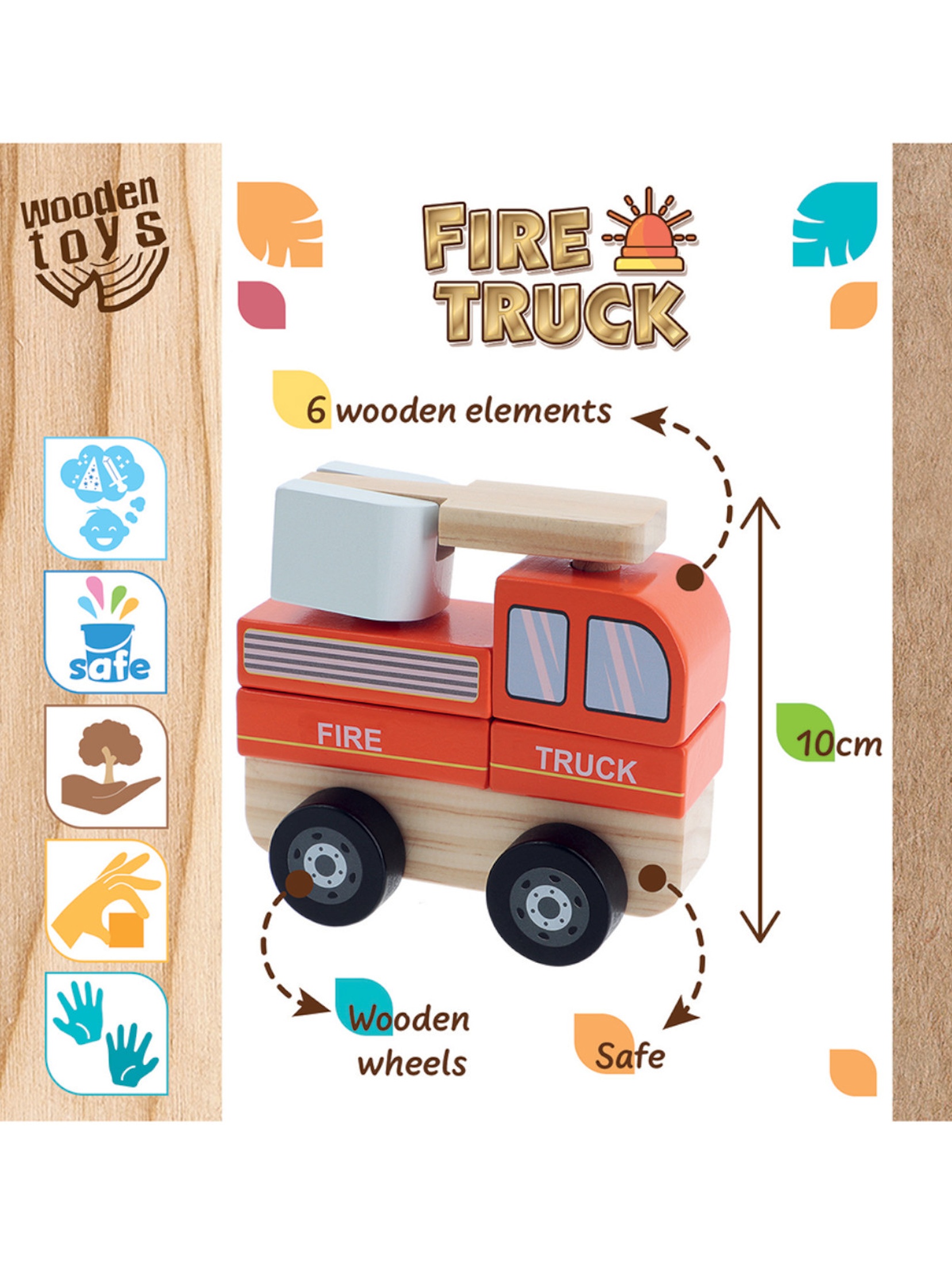 Zabawka drewniana - Fire truck