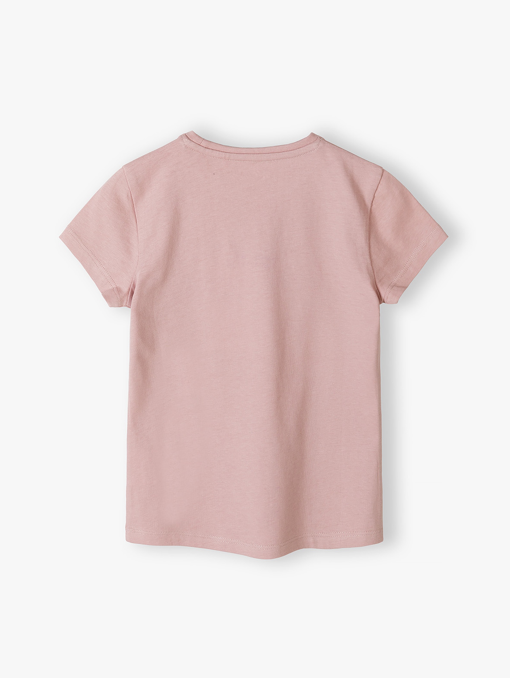 Koszulka dziewczęca z napisem "Wierzę w jednorożce" - różowa 5.10.15.