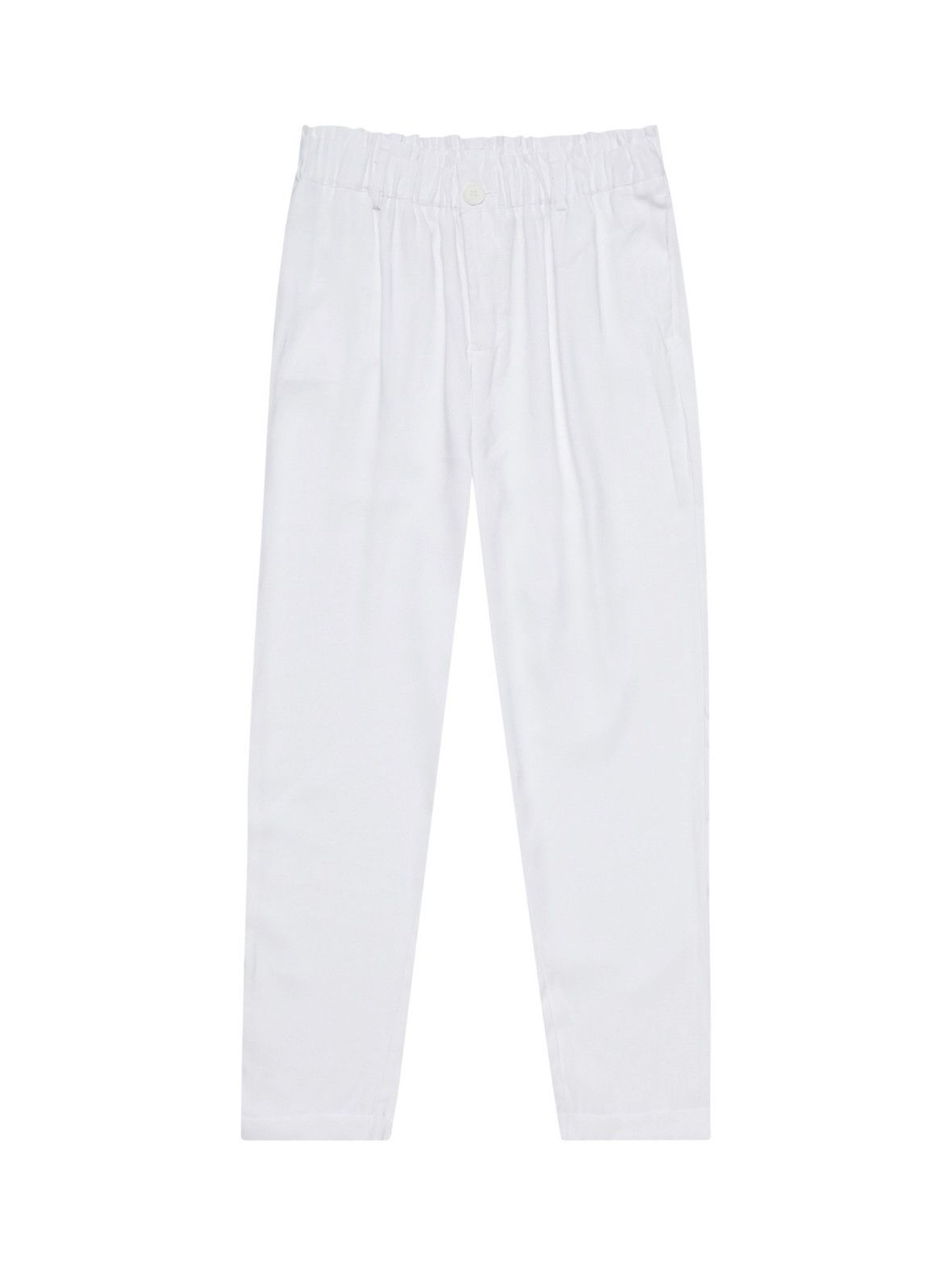 Letnie spodnie z wiskozy białe