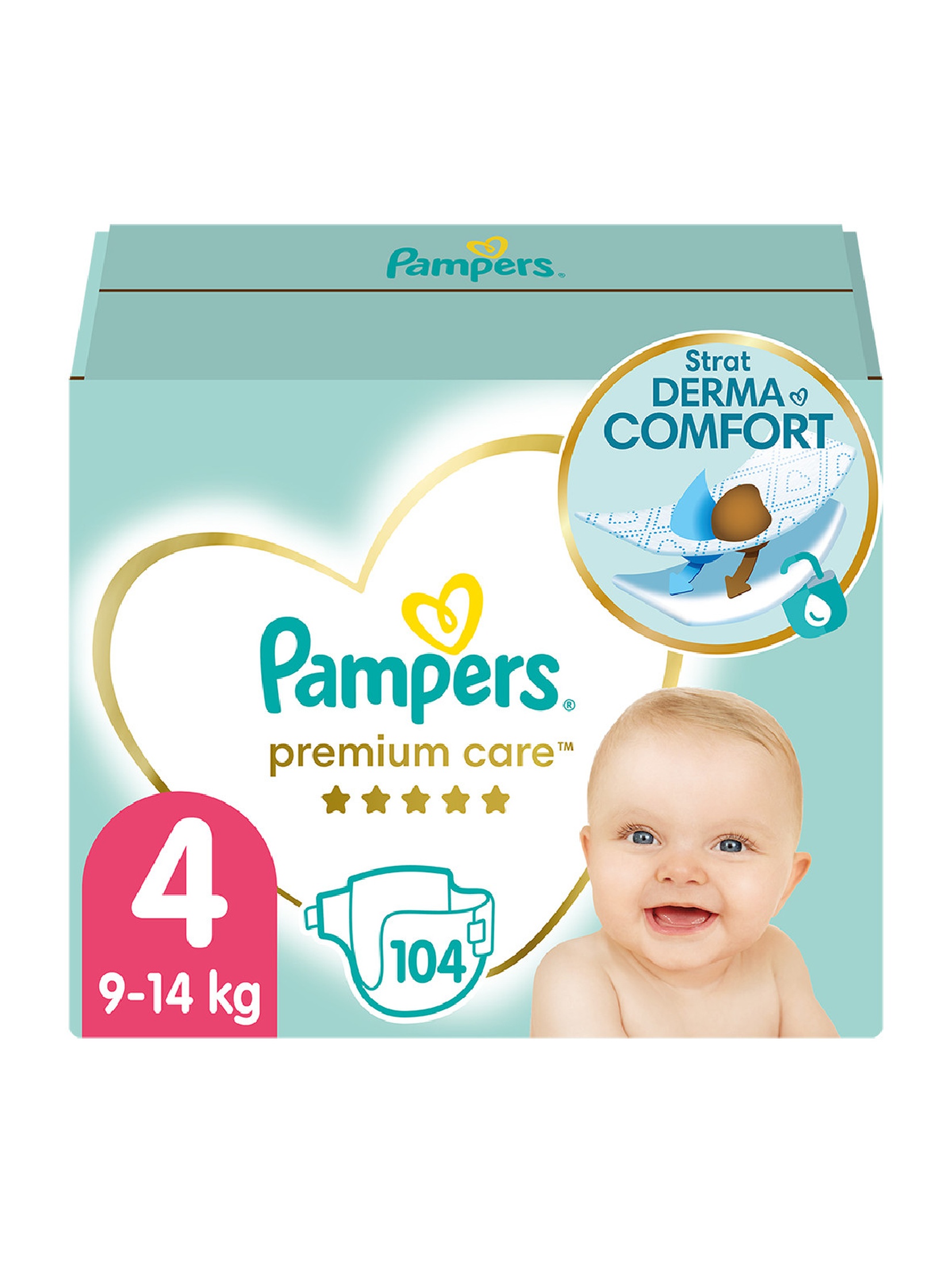 Pampers Premium Care Box rozmiar 4, 104 pieluszki 9-14kg