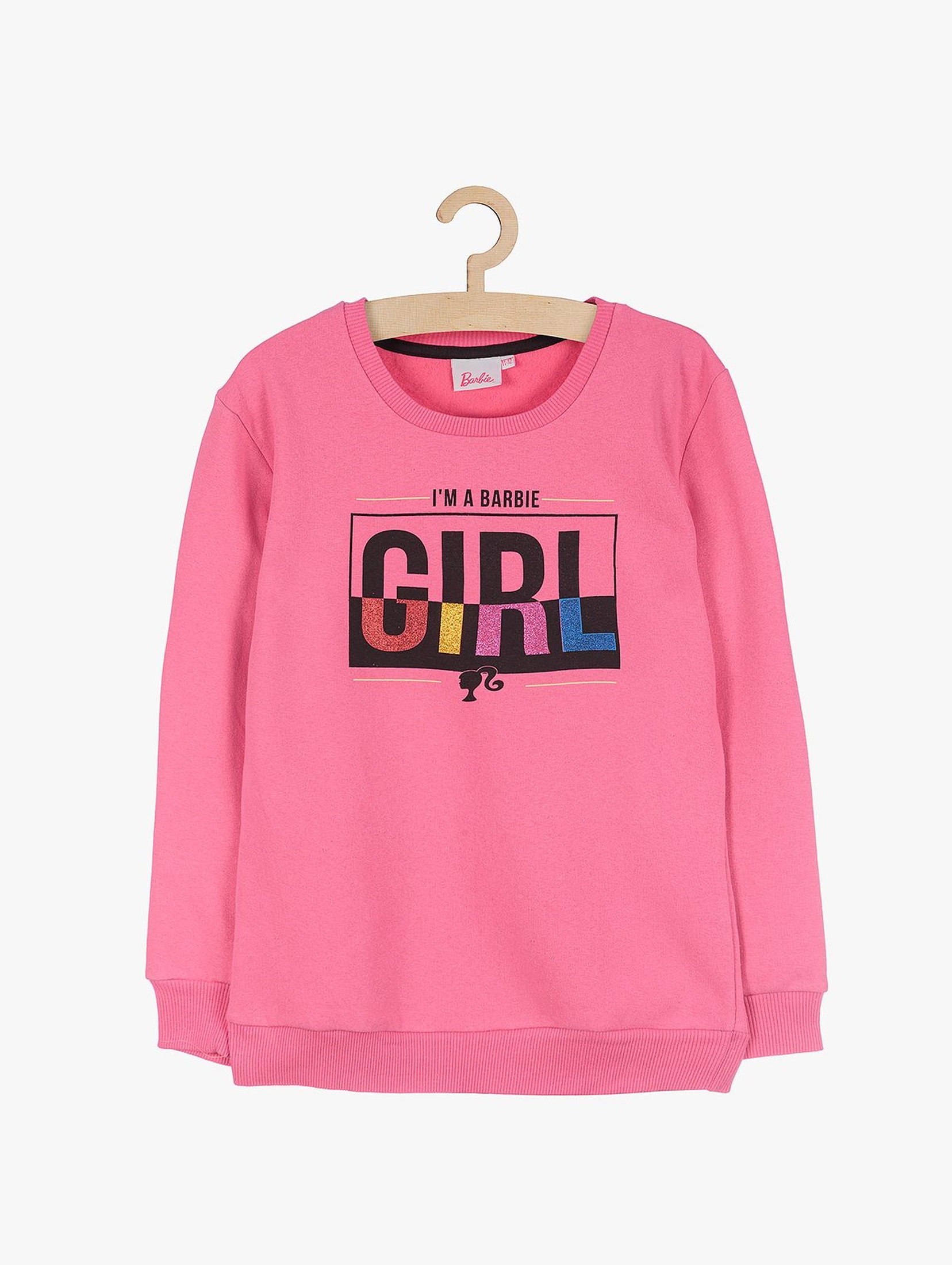 Różowa bluza dresowa dla dziewczynki Barbie