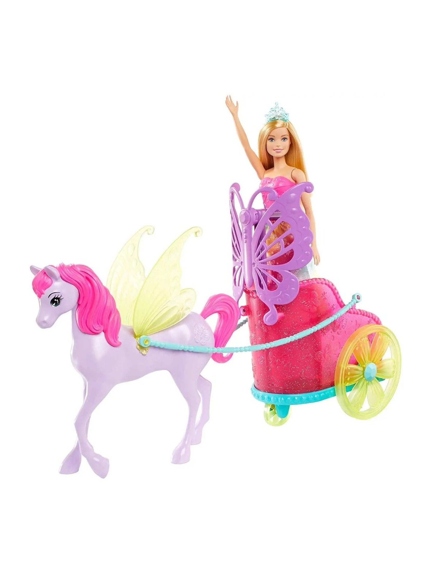 Barbie Lalka księżniczka z rydwanem i Pegazem wiek 3+