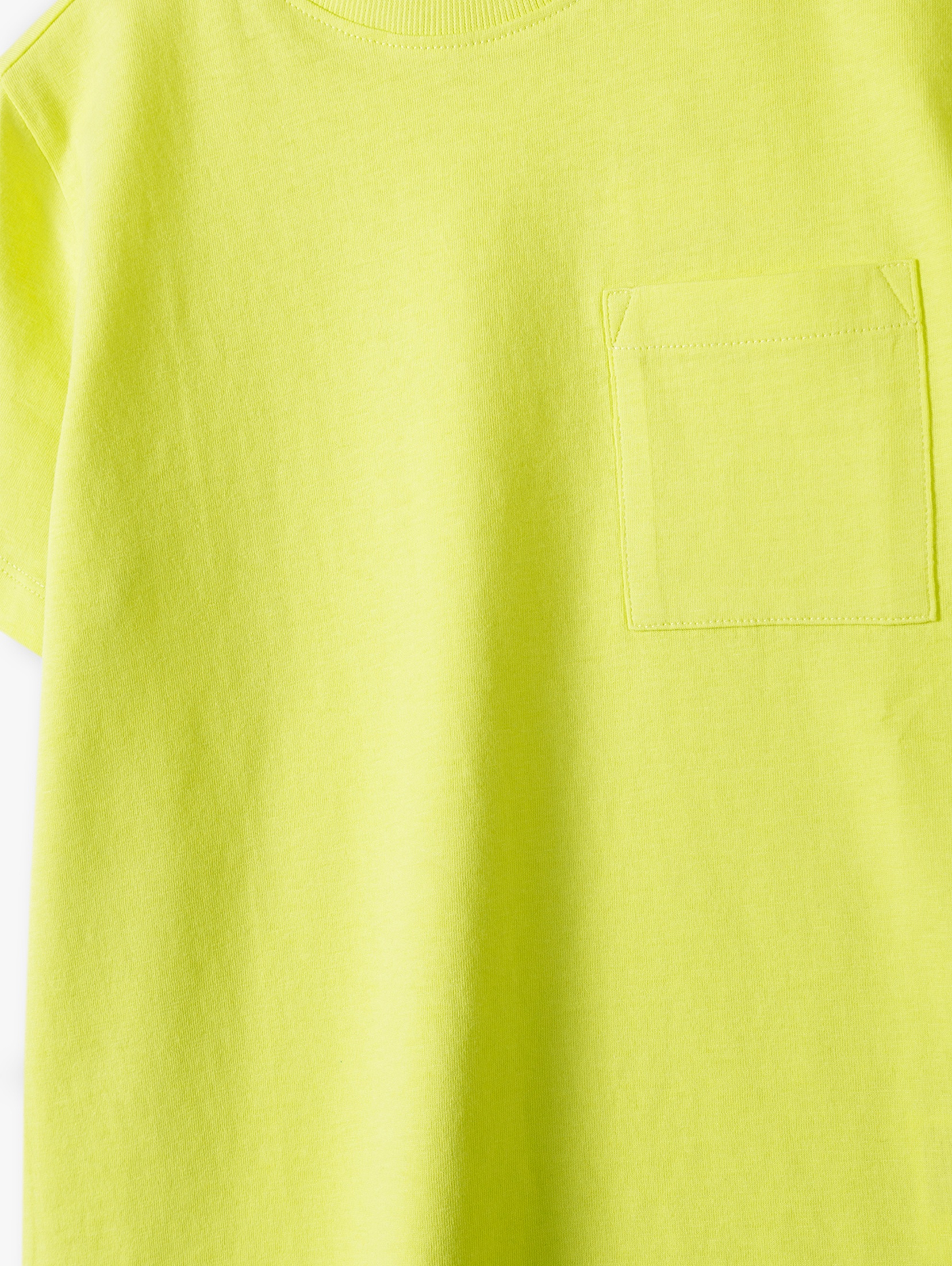 Bawełniany limonkowy t-shirt z kieszonką - Lincoln&Sharks