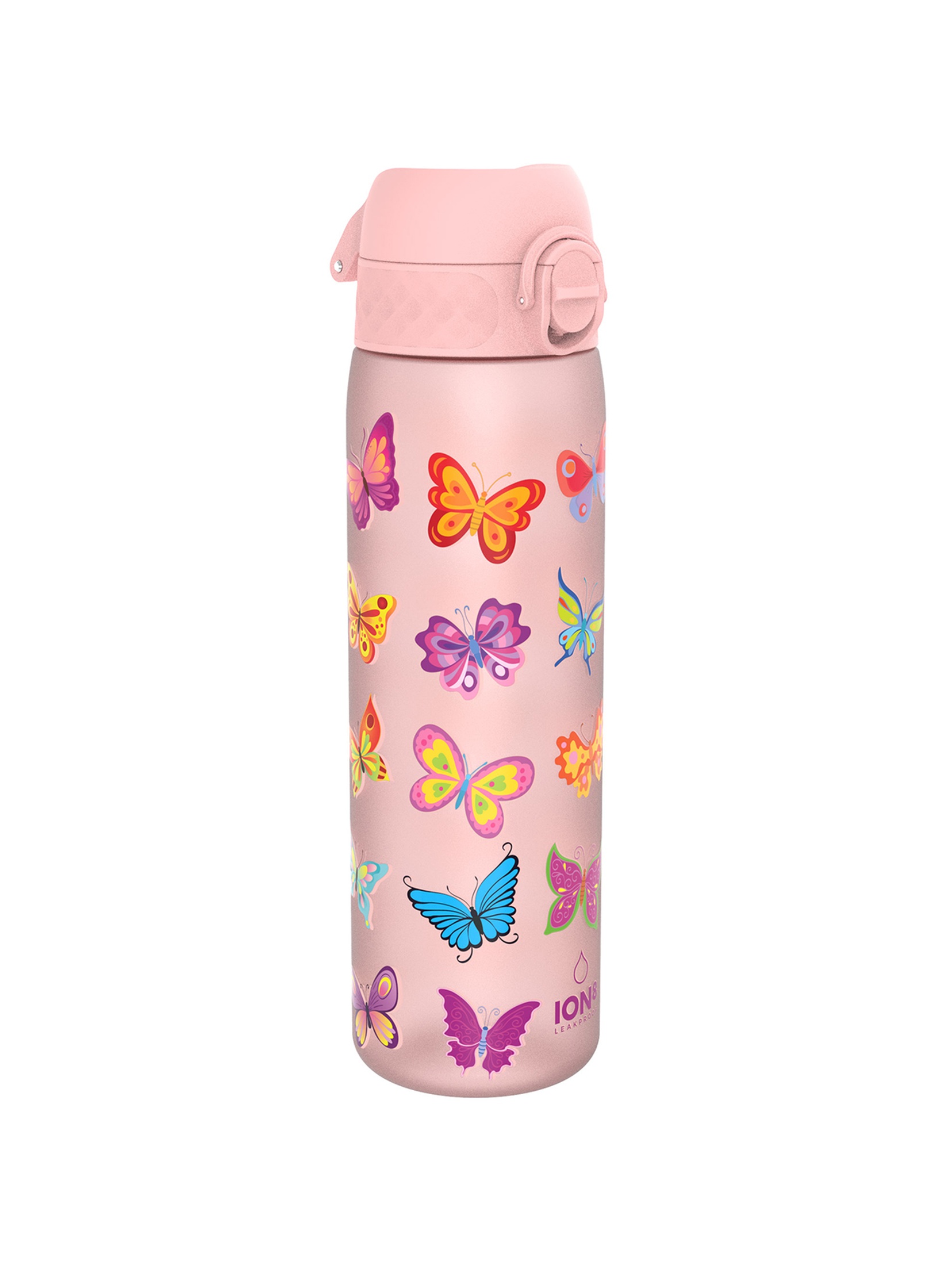 Butelka na wodę ION8 BPA Free Bytterfly 500ml - różowa