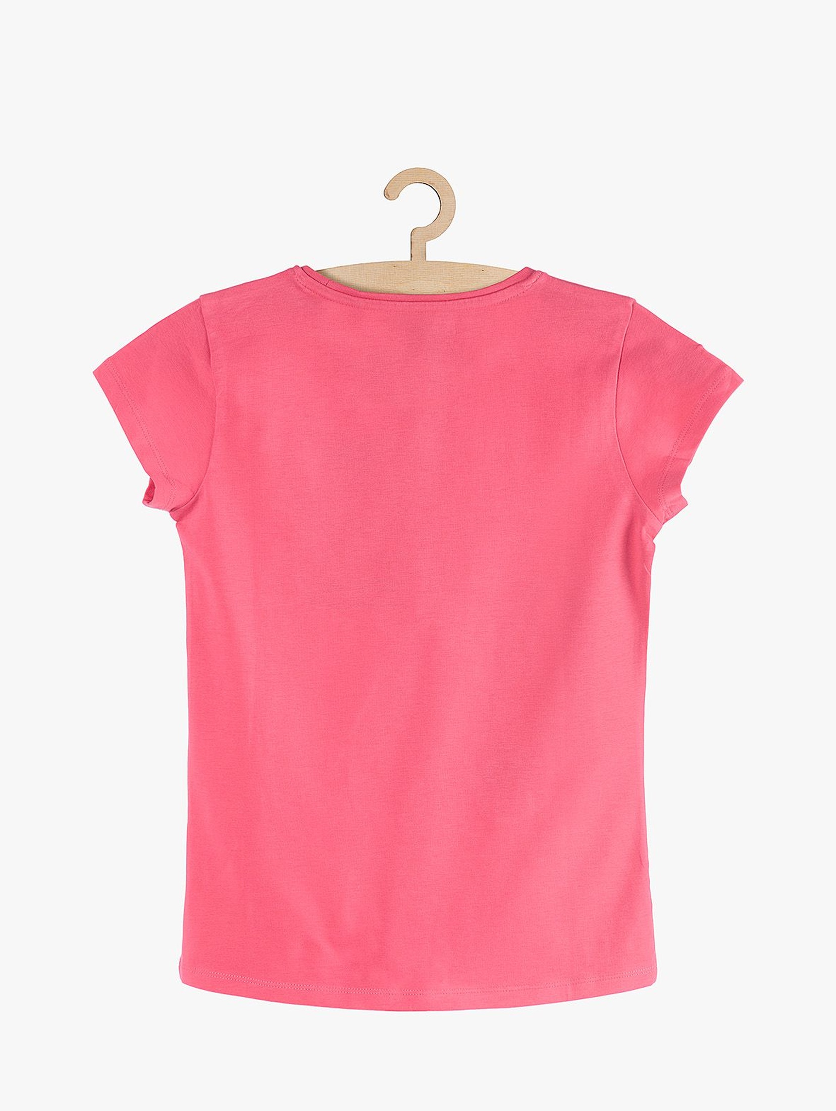 Różowy t-shirt z zebrą