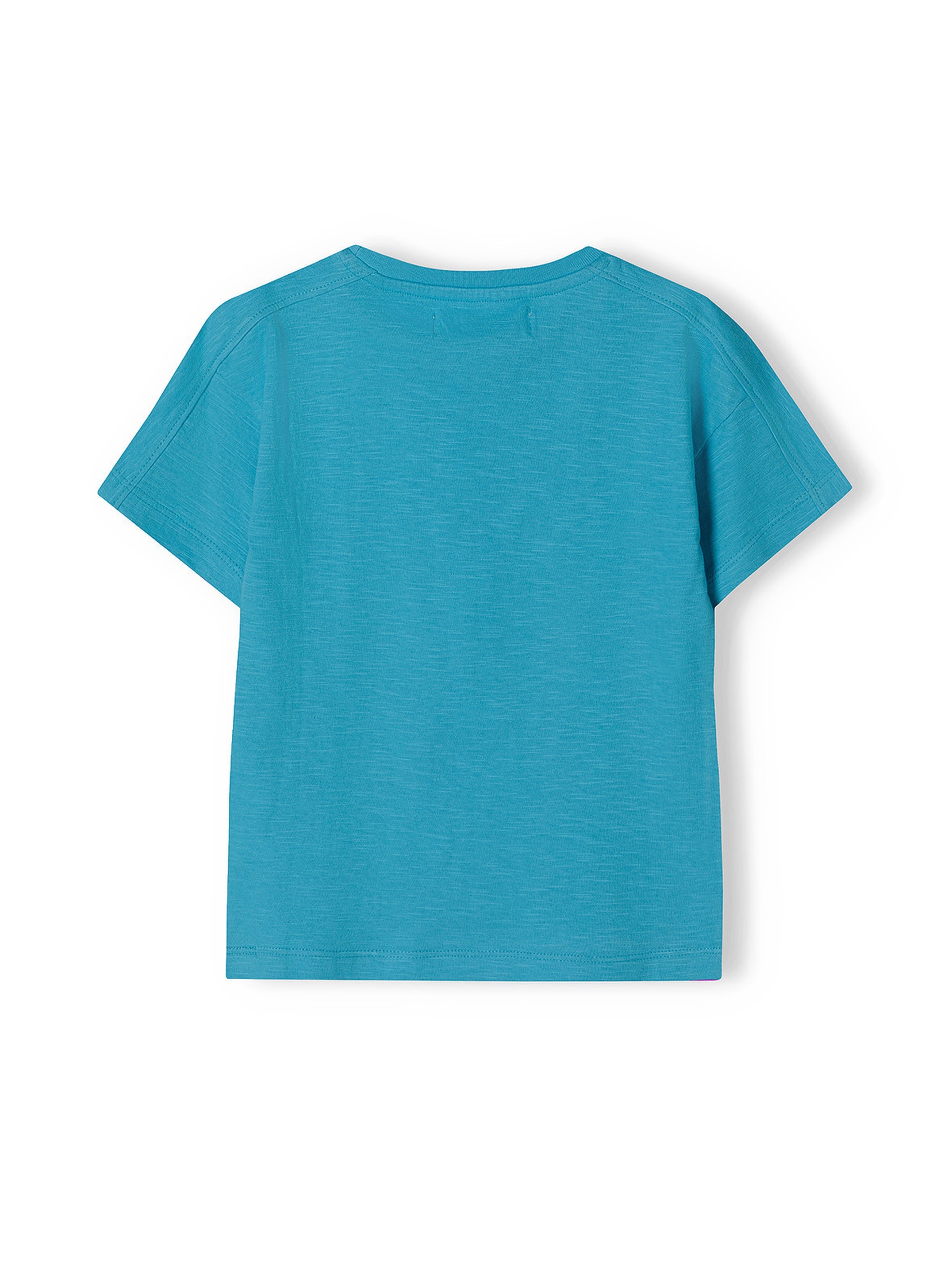 Niebieski t-shirt bawełniany dla chłopca z nadrukiem