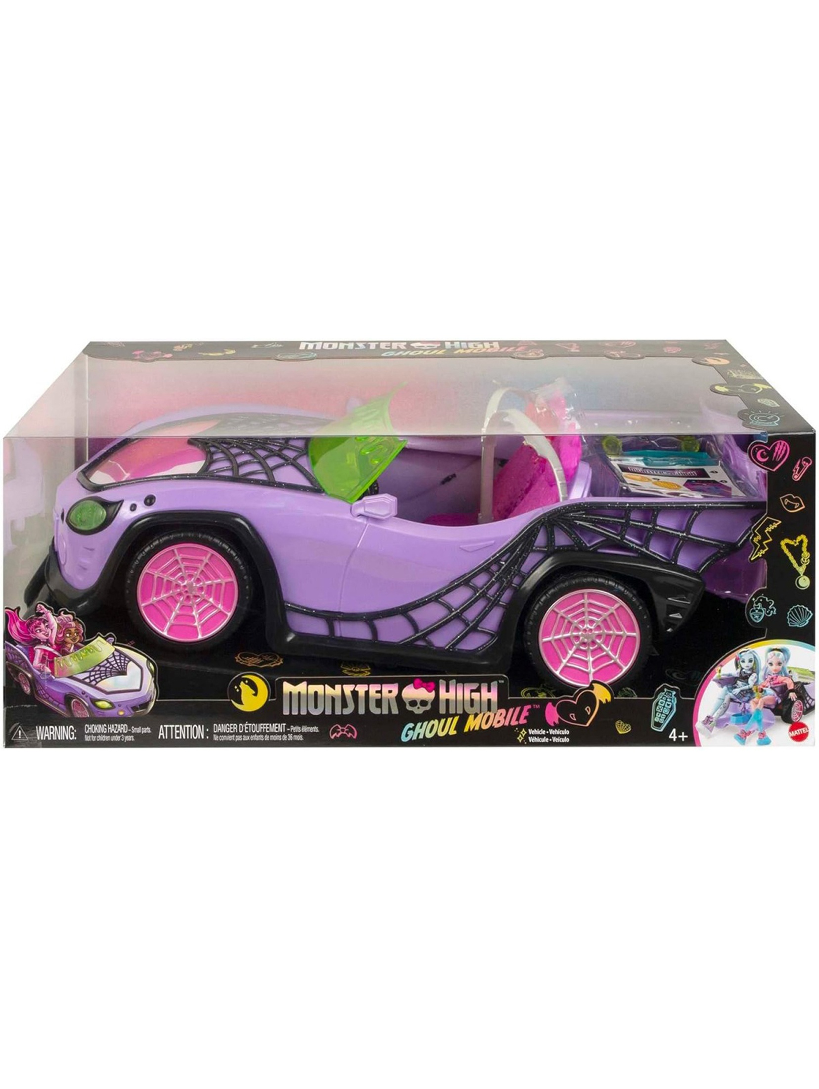 Auto Monster High Fioletowy kabriolet z pajęczą siecią
