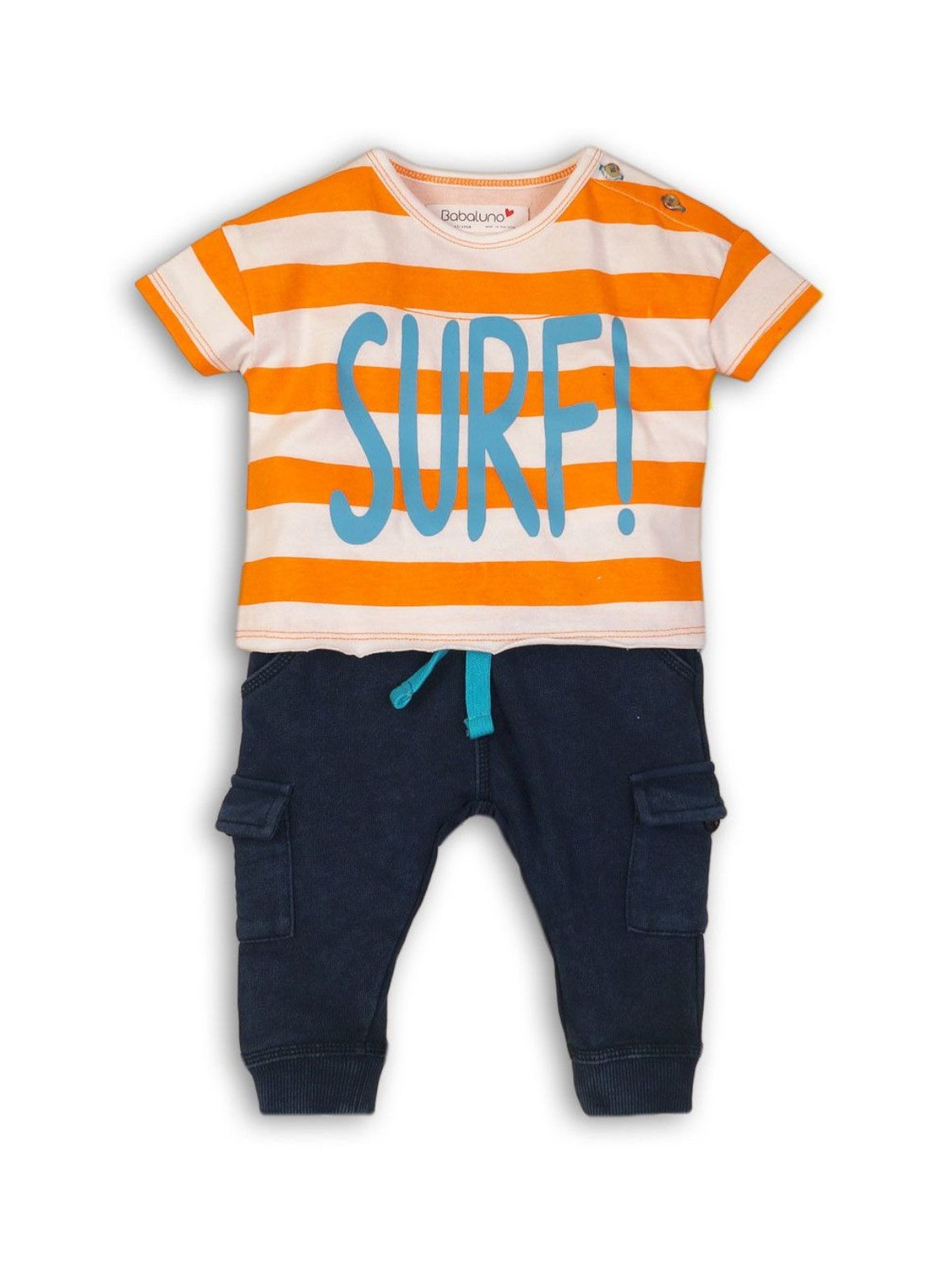 Komplet niemowlęcy t-shirt i długie spodnie Surf