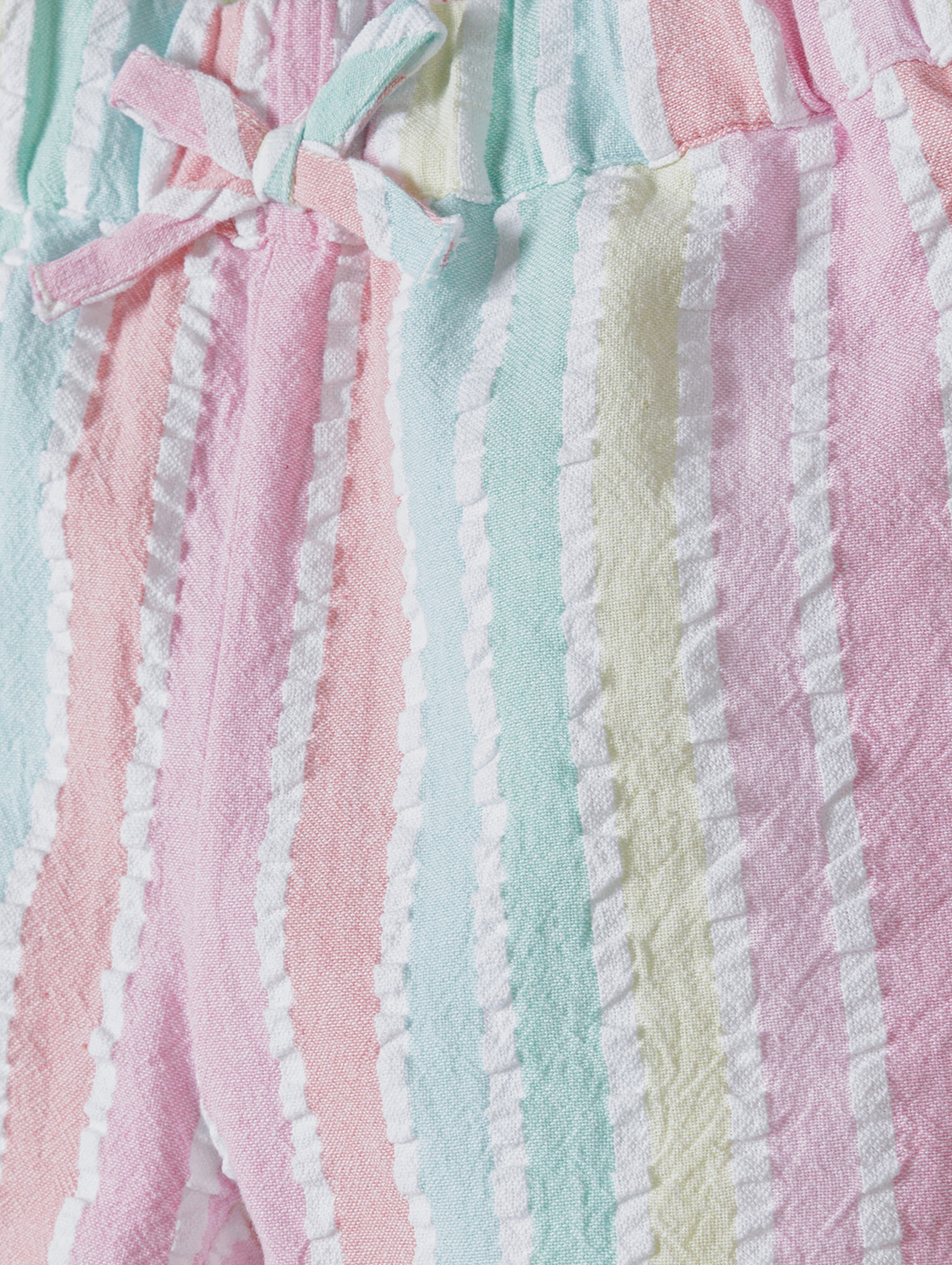 Bawełniane szorty niemowlęce w kolorowe paski