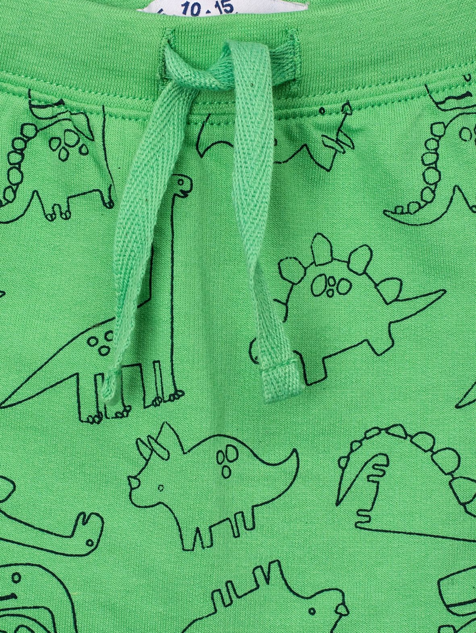 Szorty niemowlęce zielone w dinozaury- 100% bawełna