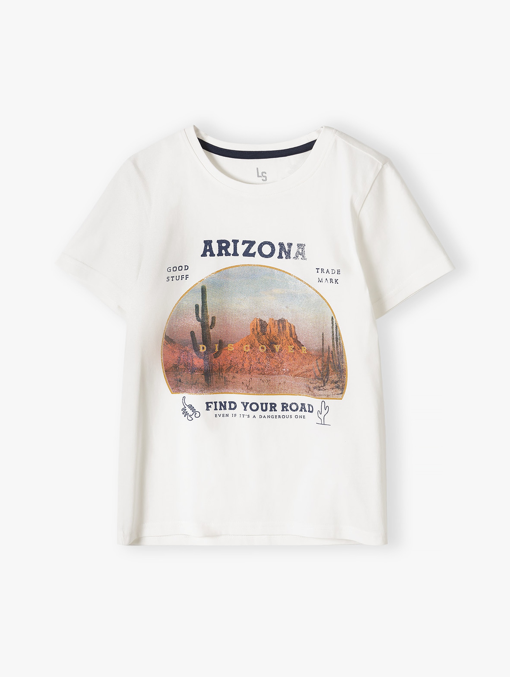 T-shirt bawełniany dla chłopca z nadrukiem - Arizona