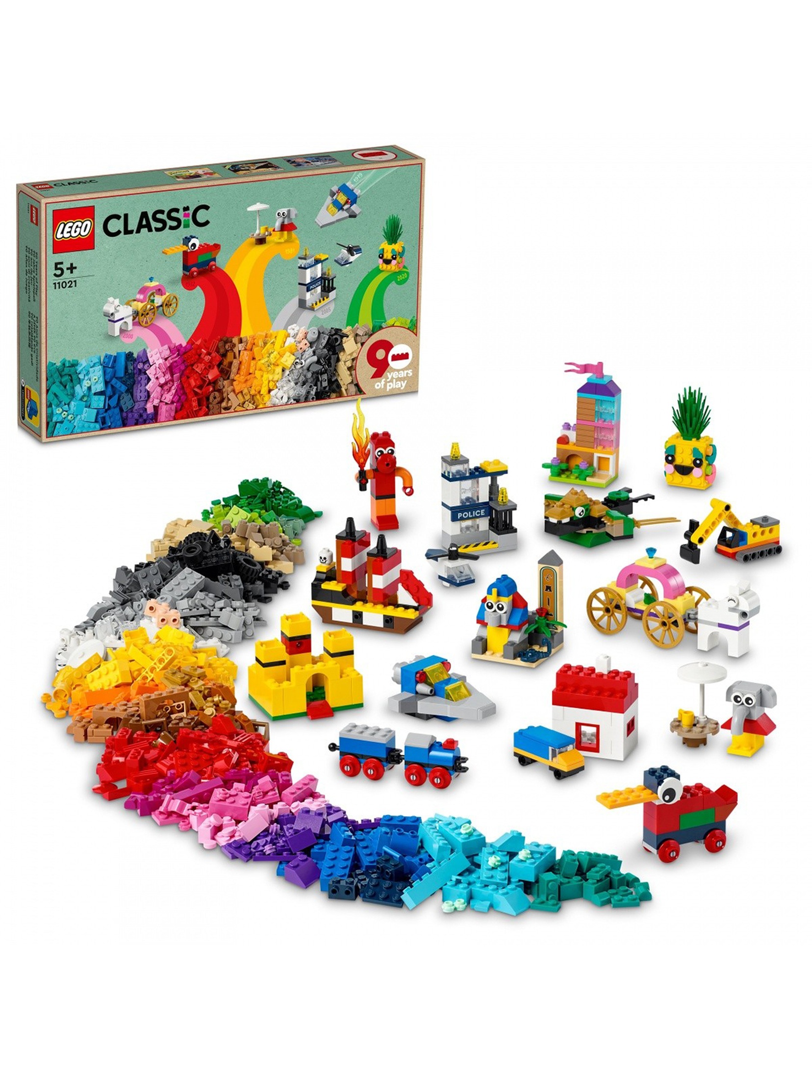 LEGO Classic - 90 lat zabawy 11021 - 1100 elementów, wiek 5+