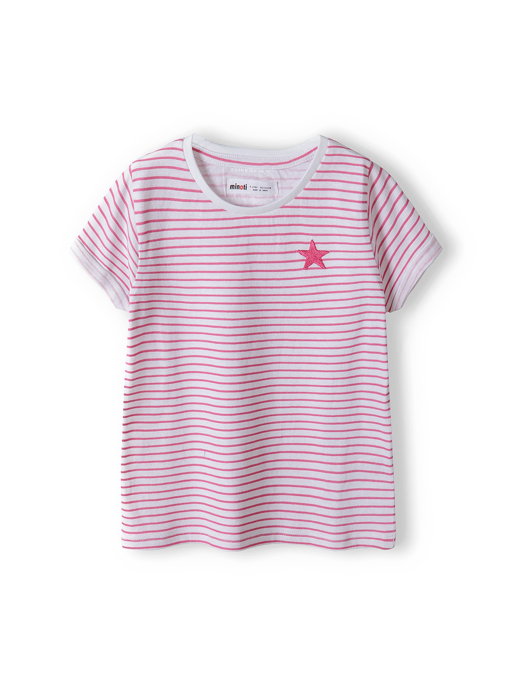 Kolorowe t-shirty dla dziewczynki w paski 4-pak