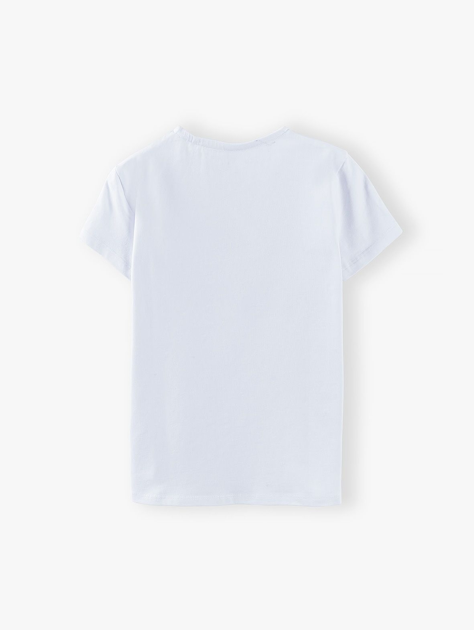 T-shirt dziewczęcy z wisienkami - biały