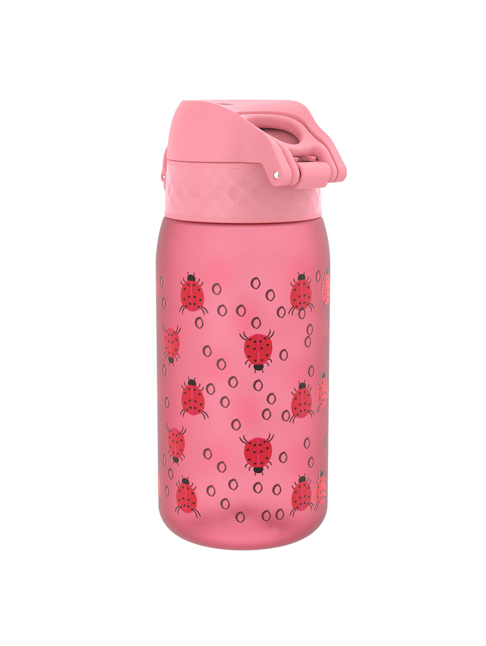 Butelka na wodę ION8 BPA Free Ladybugs 350ml - różowa