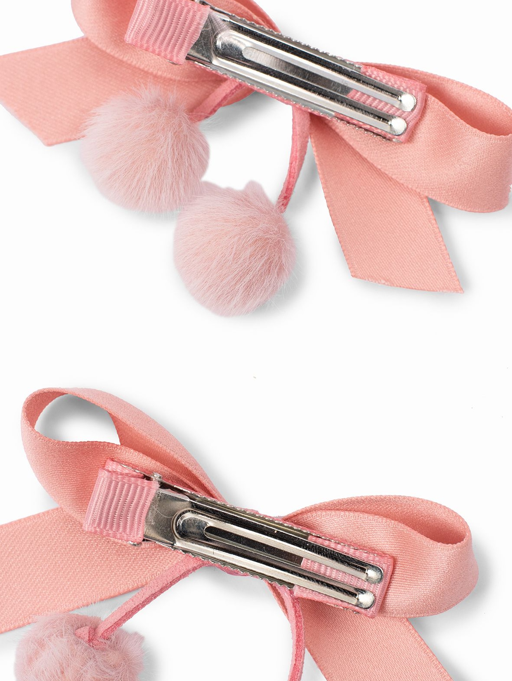Spinki do włosów dla dziewczynki w kształcie kokardek - różowe