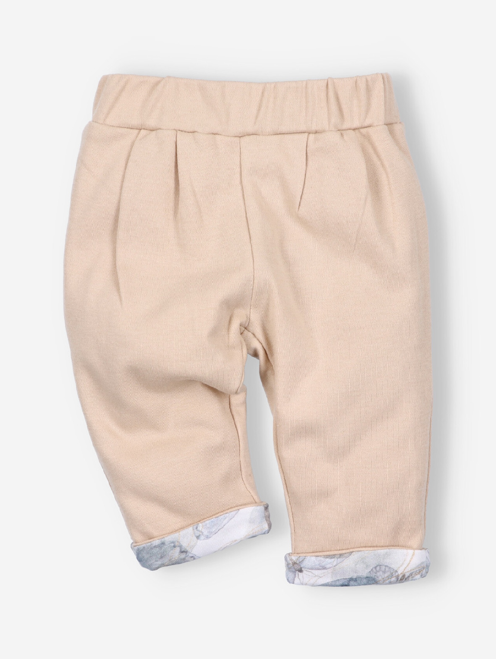 Dwuwarstwowe spodnie niemowlęce z bawełny organicznej