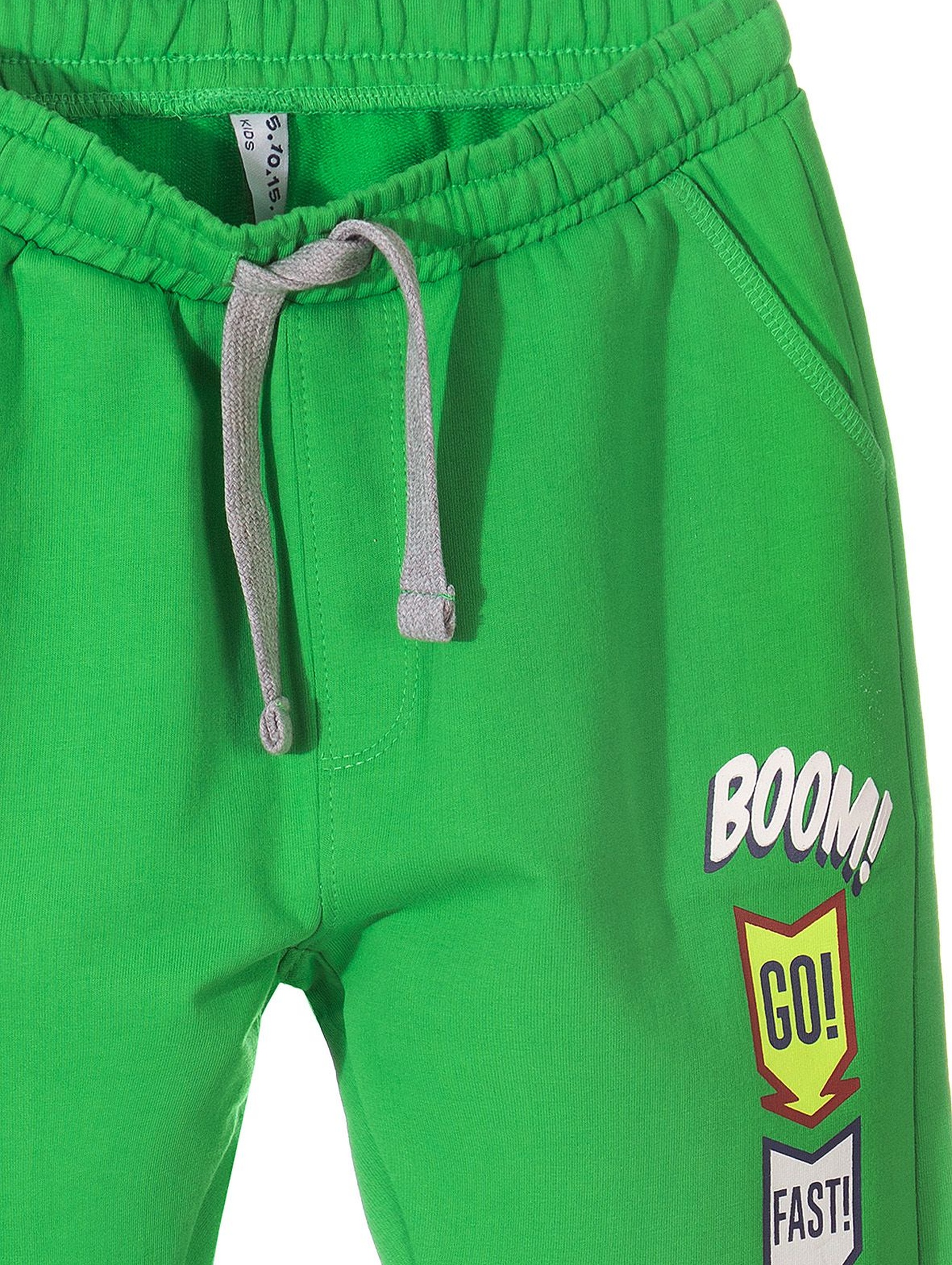 Zielone spodnie dresowe z kieszeniami