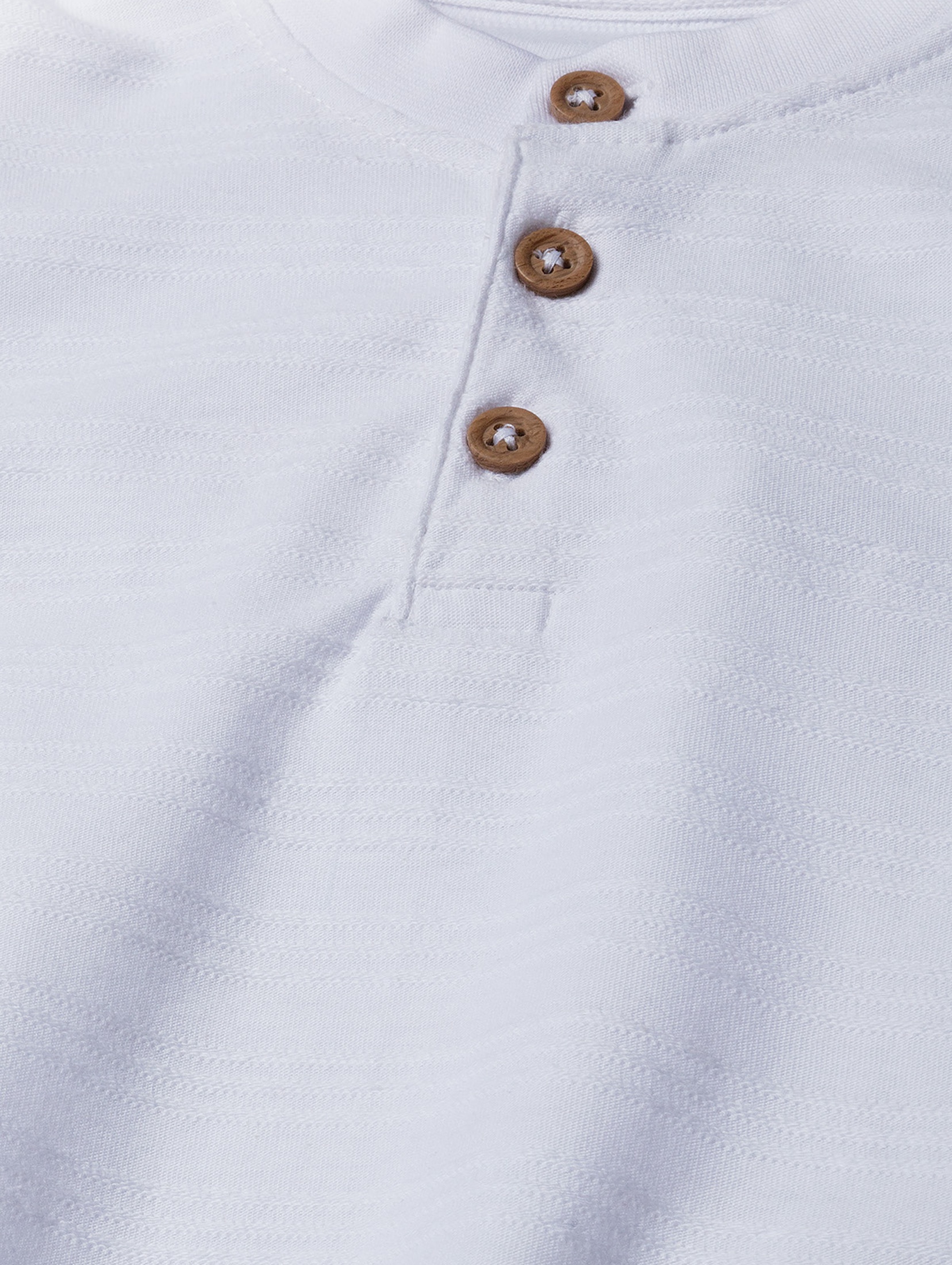 Biała bluzka bawełniana ze stójką dla chłopca