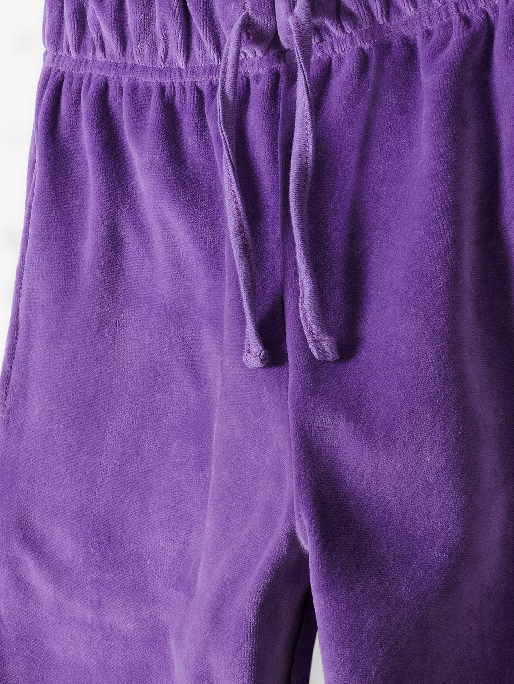 Fioletowe spodnie dresowe dziewczęce