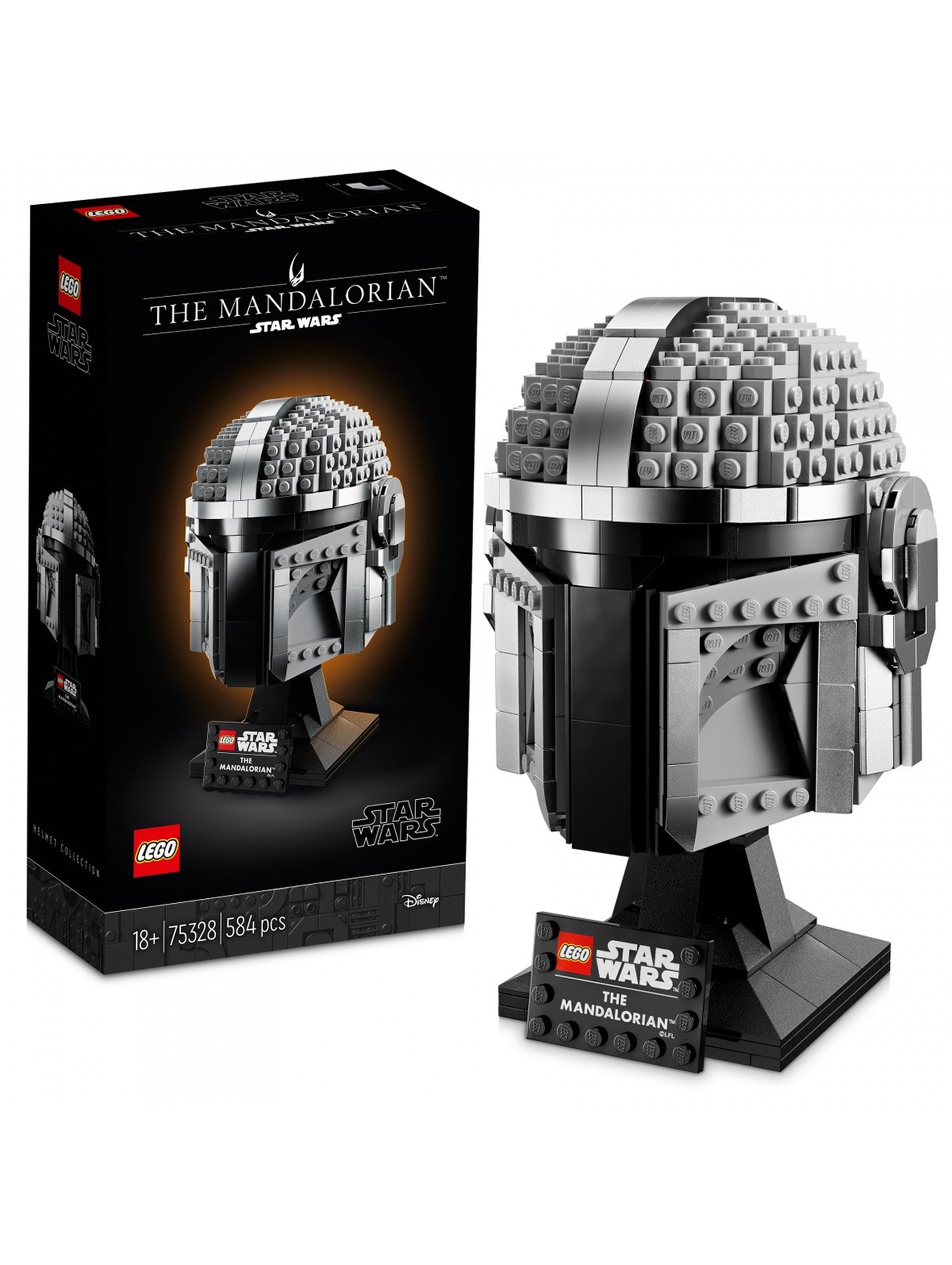 Klocki LEGO Star Wars 75328 Hełm Mandalorianina -584 elementy, wiek 18 +