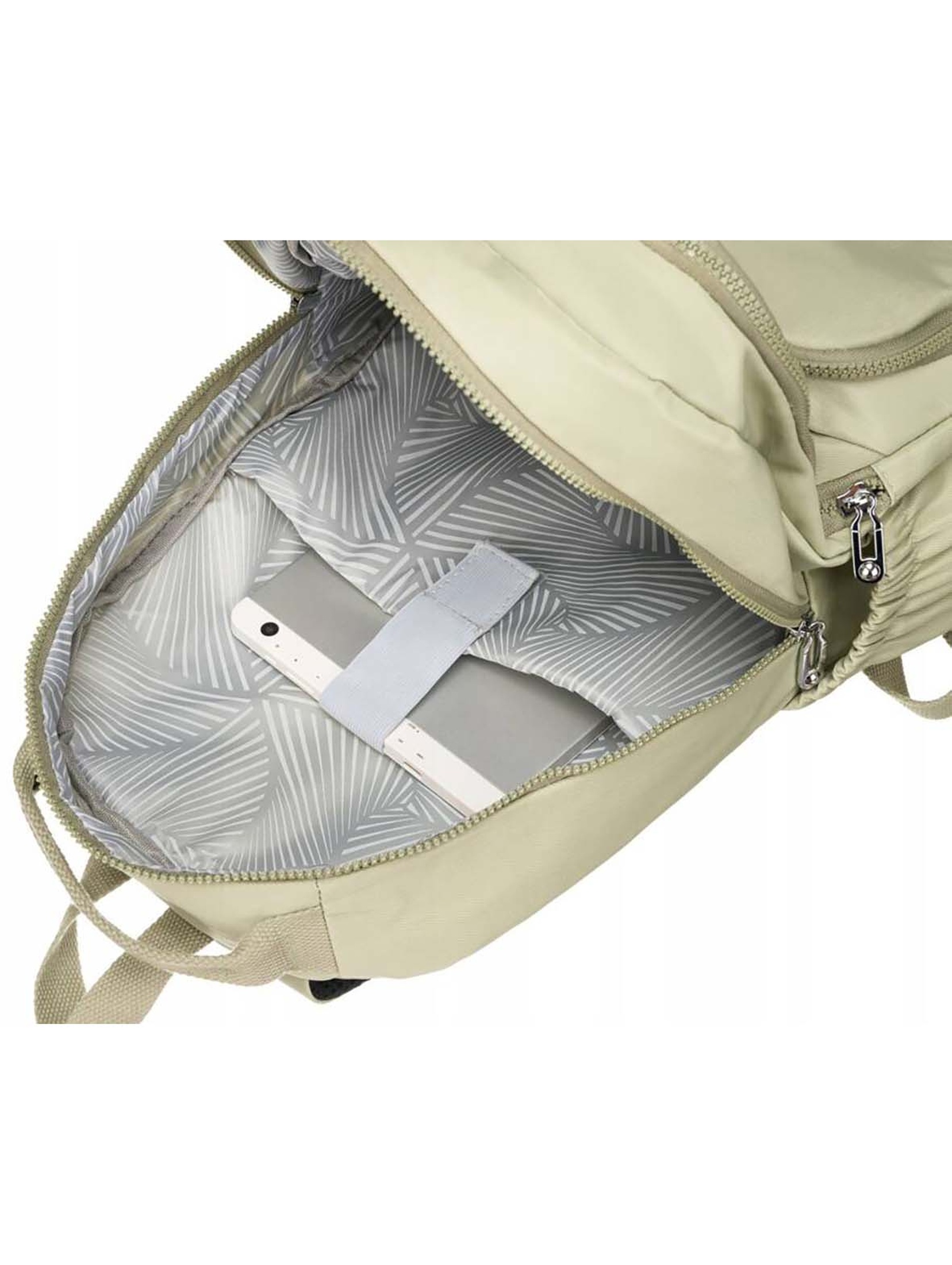 Pojemny plecak damski jasnozielony z nylonu - Peterson