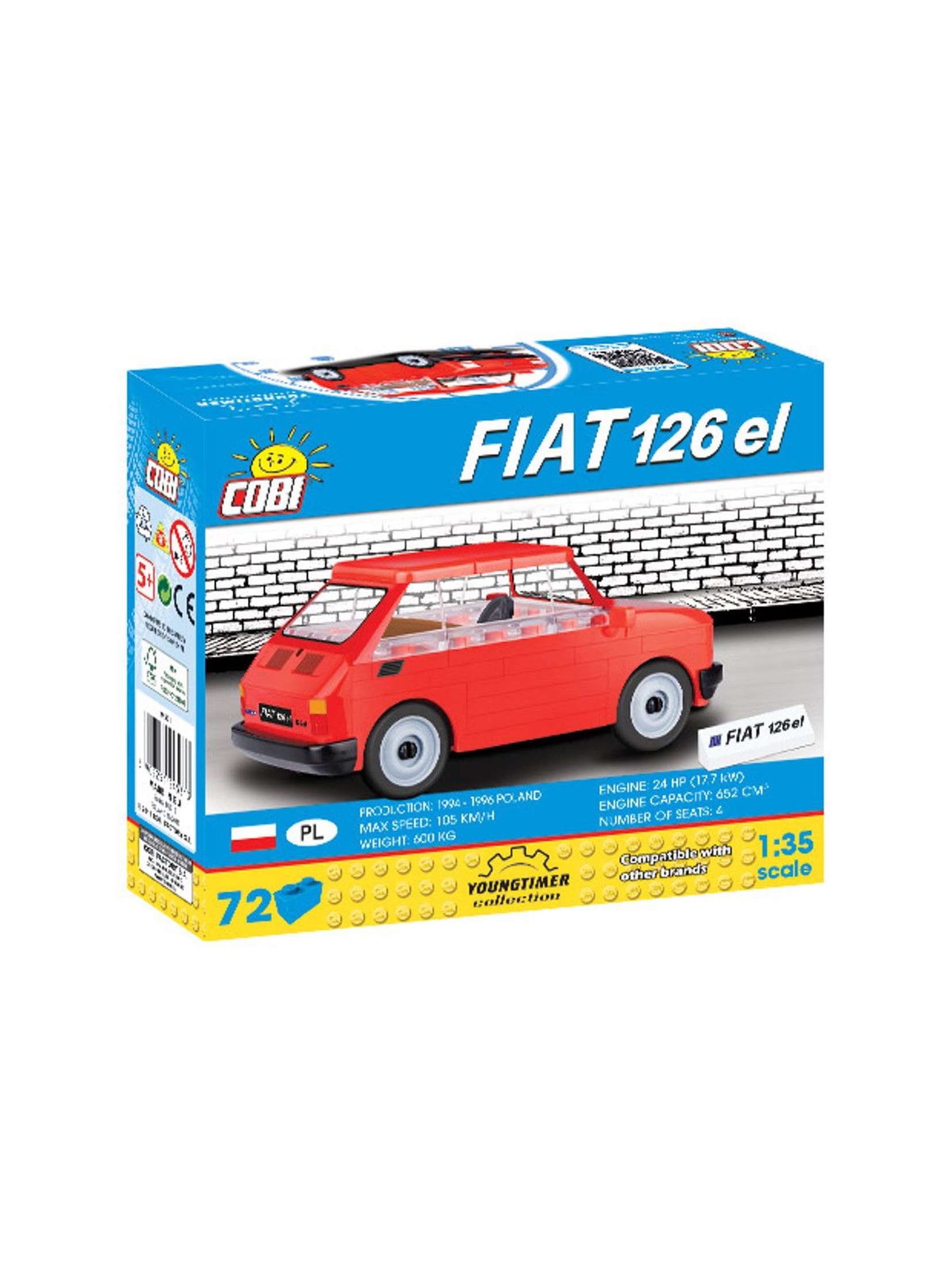 Klocki COBI Maluch Fiat 126p 72el