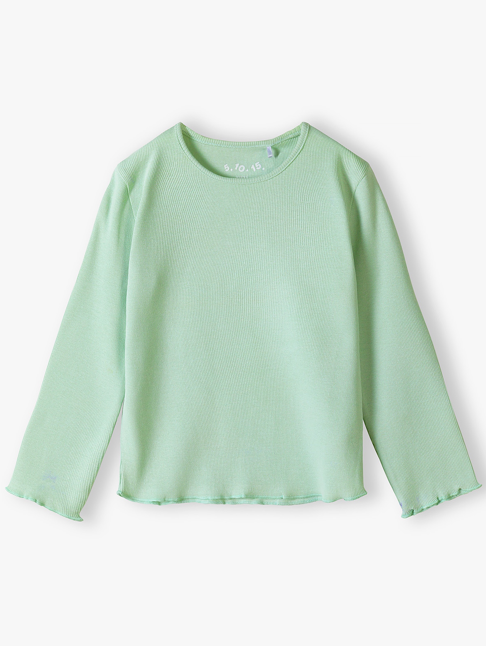 Zielona bluzka dziewczęca w prążki - 5.10.15.