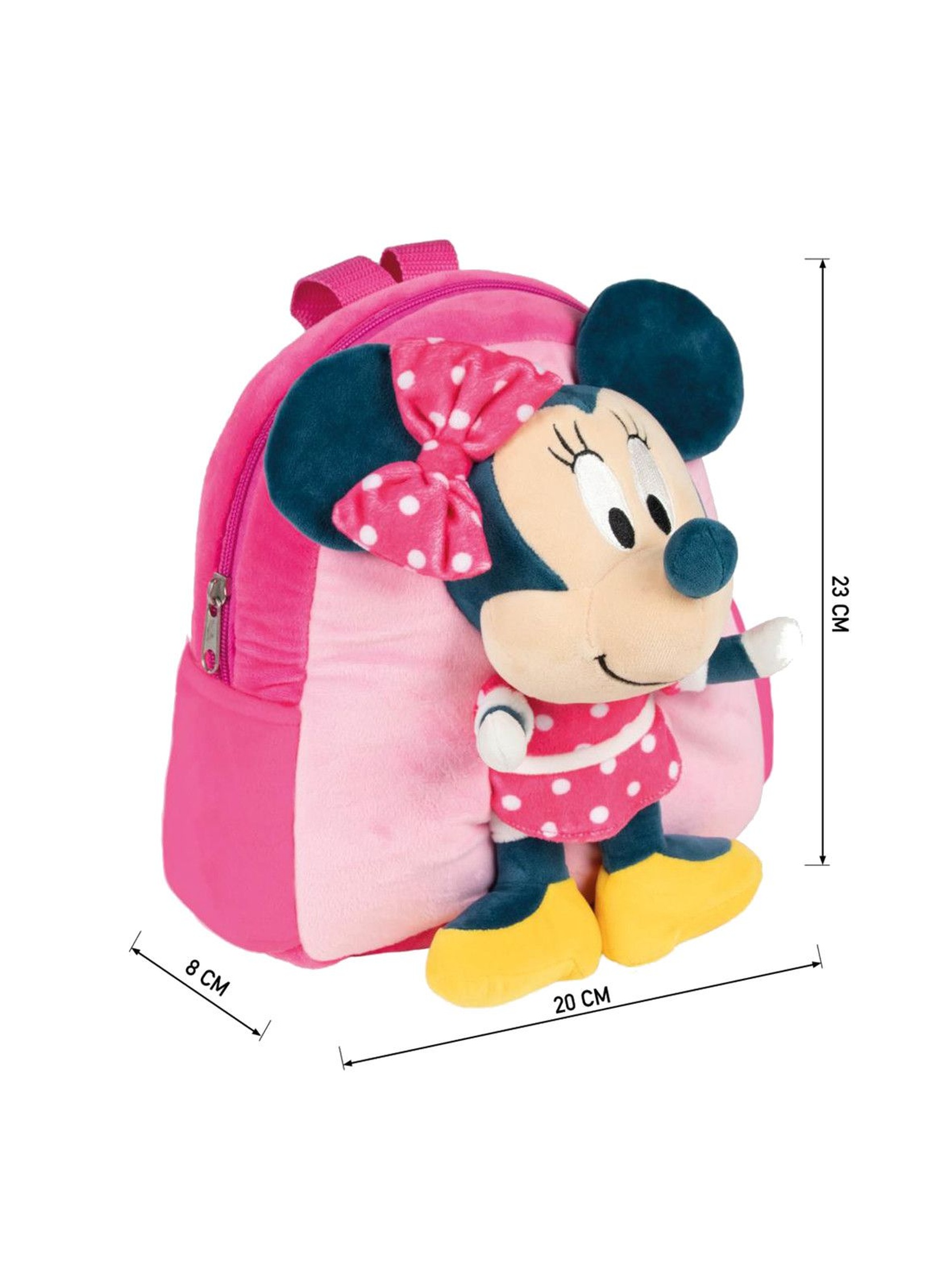 Pluszowy plecak przedszkolny Myszka Minnie - różowy