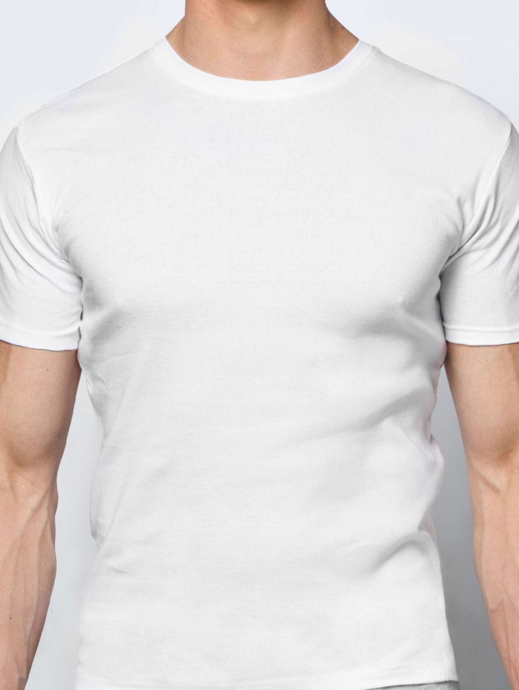 T-shirt bawełniany męski biały