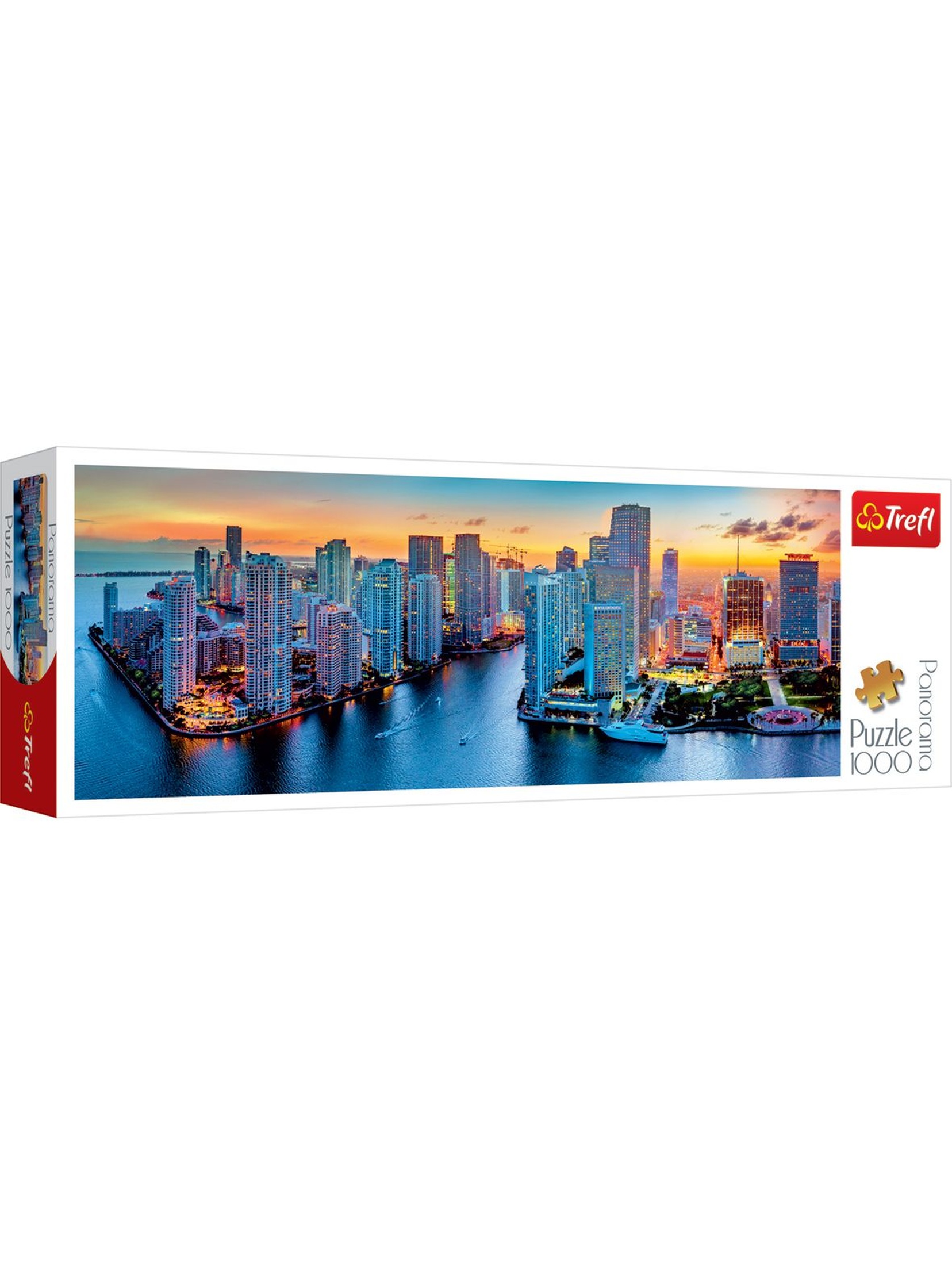 Puzzle 1000 Panorama - Miami o zmroku"