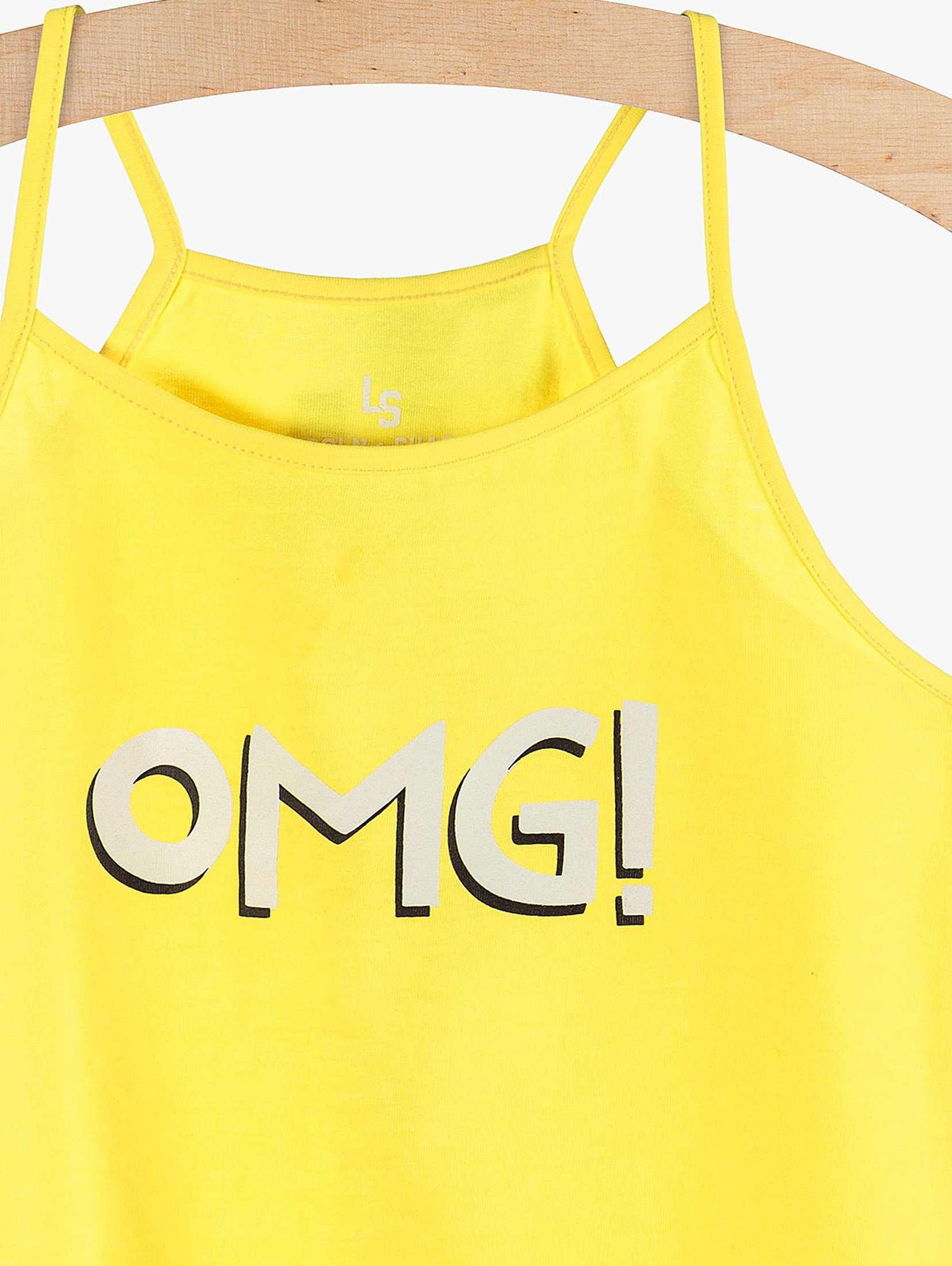 Bluzka dziewczęca żółta "OMG!"