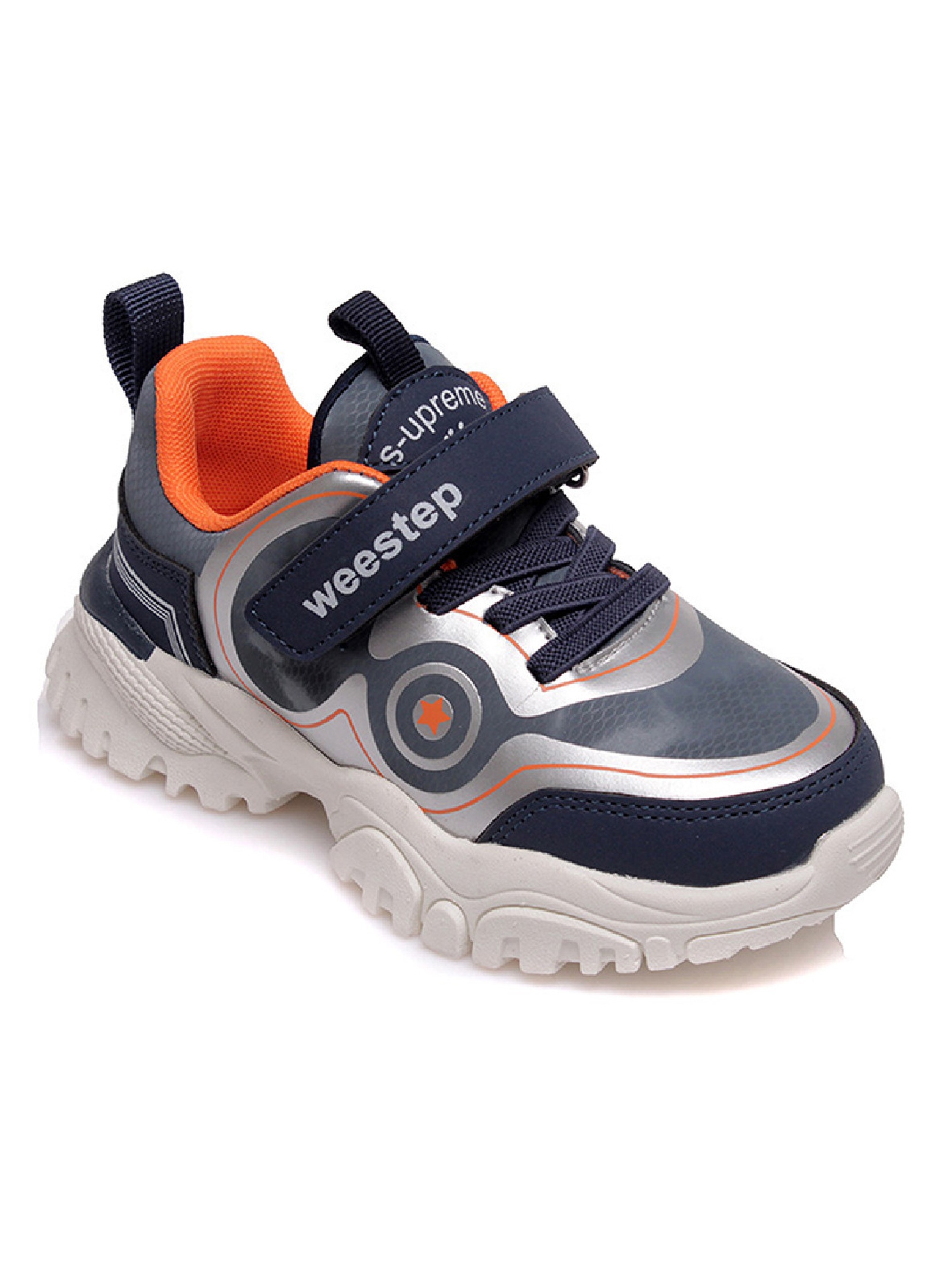 Sportowe buty dla chłopca niebieskio-szare Weestep