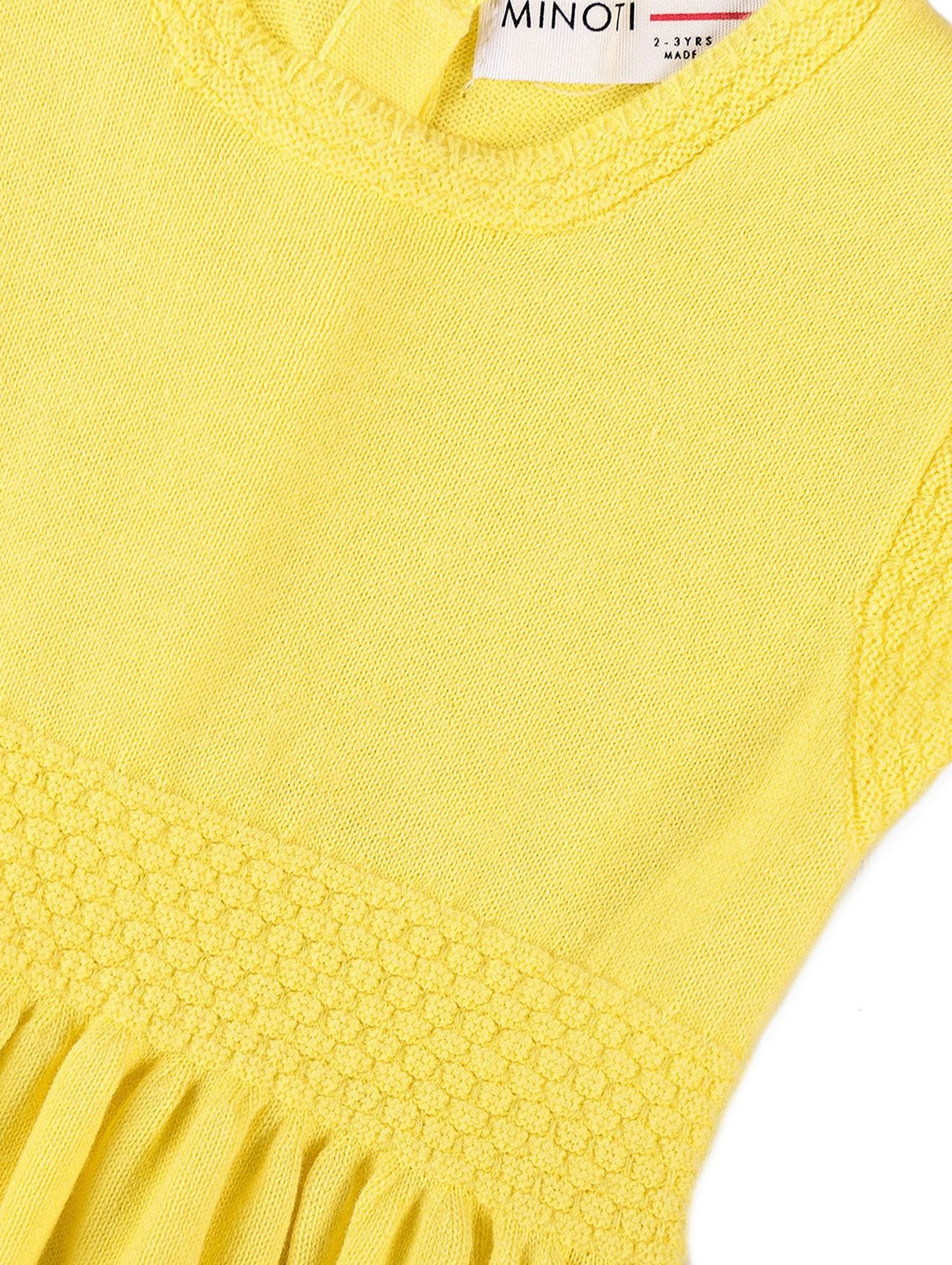 Bawełniana sukienka niemowlęca żółta