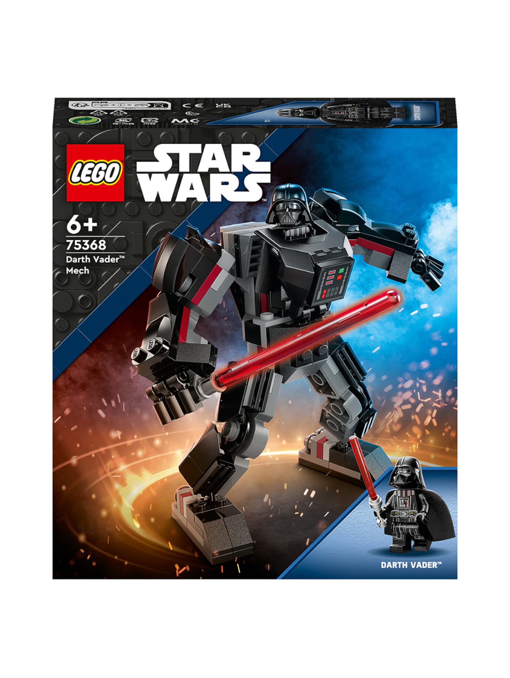Klocki LEGO Star Wars 75368 Mech Dartha Vadera - 139 elementów, wiek 6 +