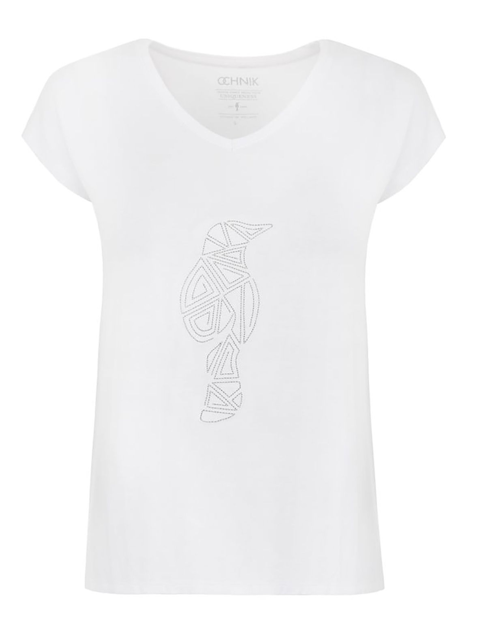 T-shirt damski biały z logo OCHNIK