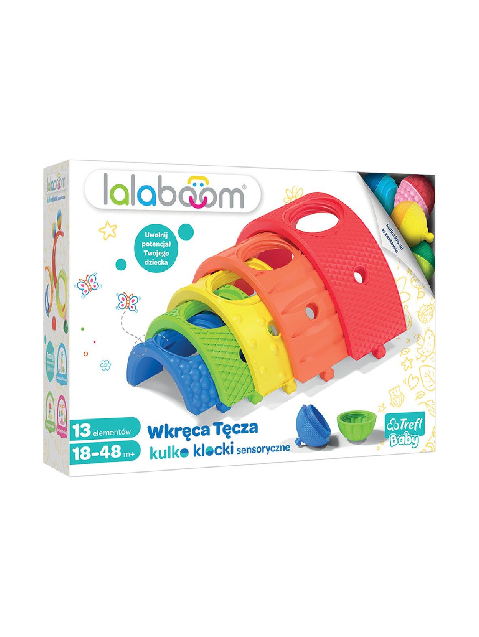 Zestaw zabawek sensorycznych Lalaboom - Wkręca Tęcza