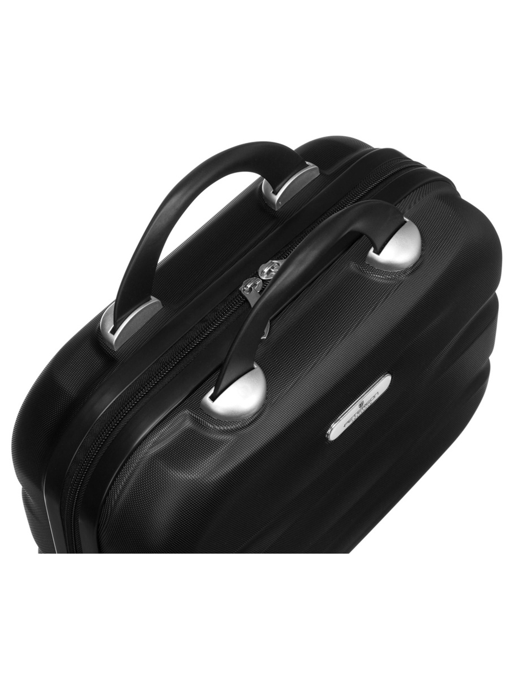 Podróżny kuferek z uchwytem na walizkę — Peterson czarny unisex