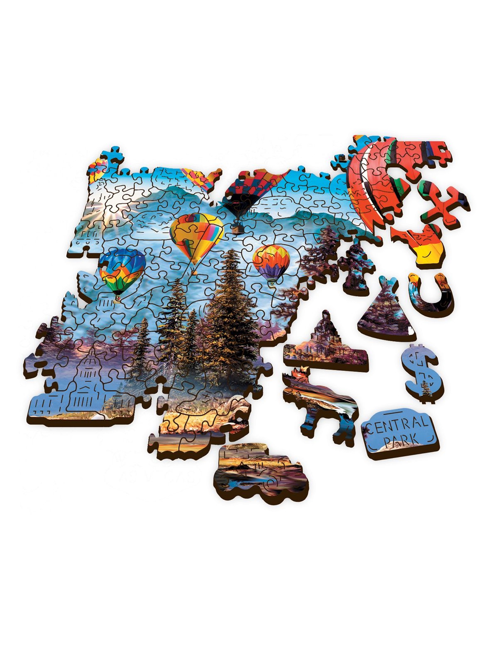 Puzzle Drewniane Trefl - Kolorowe balony -  1000 el