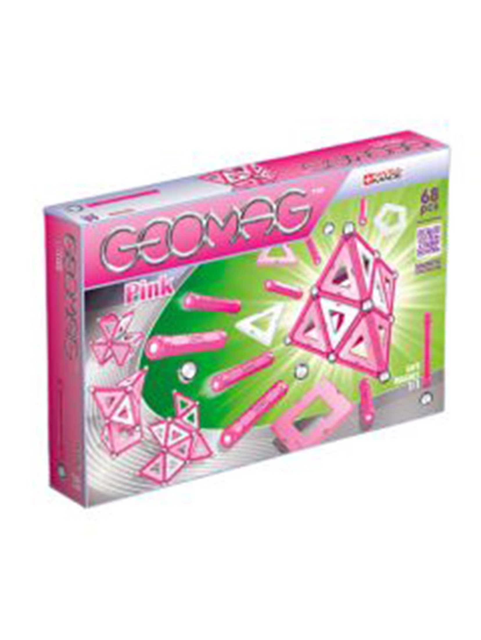 Geomag - Geomag - Klocki magnetyczne Pink Panels - 68 el wiek 3+